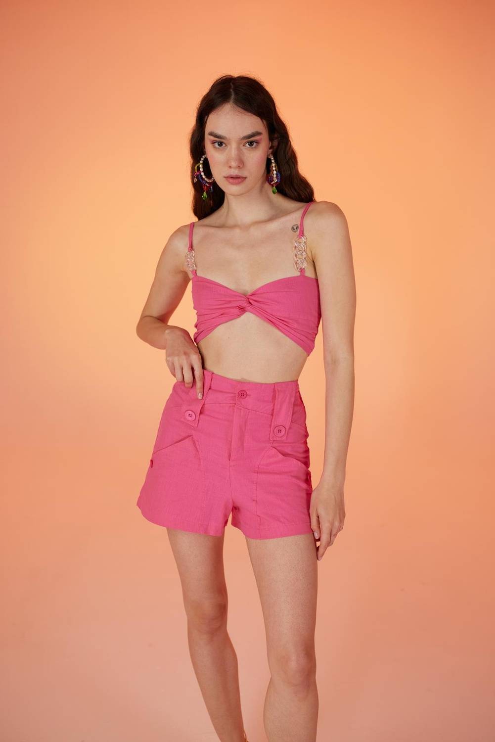 Rise Chain Blouse Pink