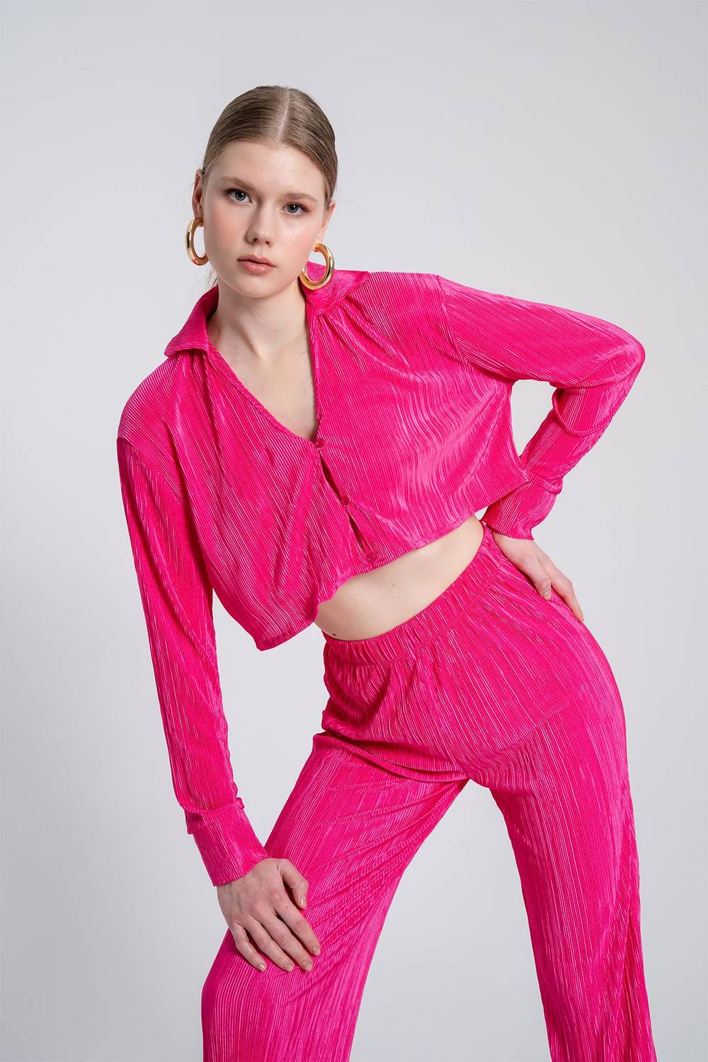 Comfy Crop Shirt Pink