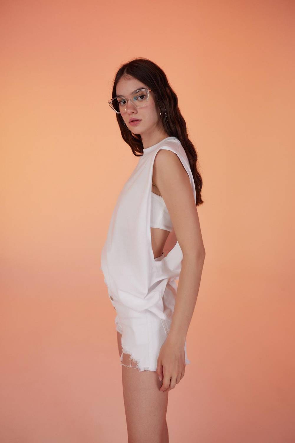 Army Oversize Tshirt Beyaz