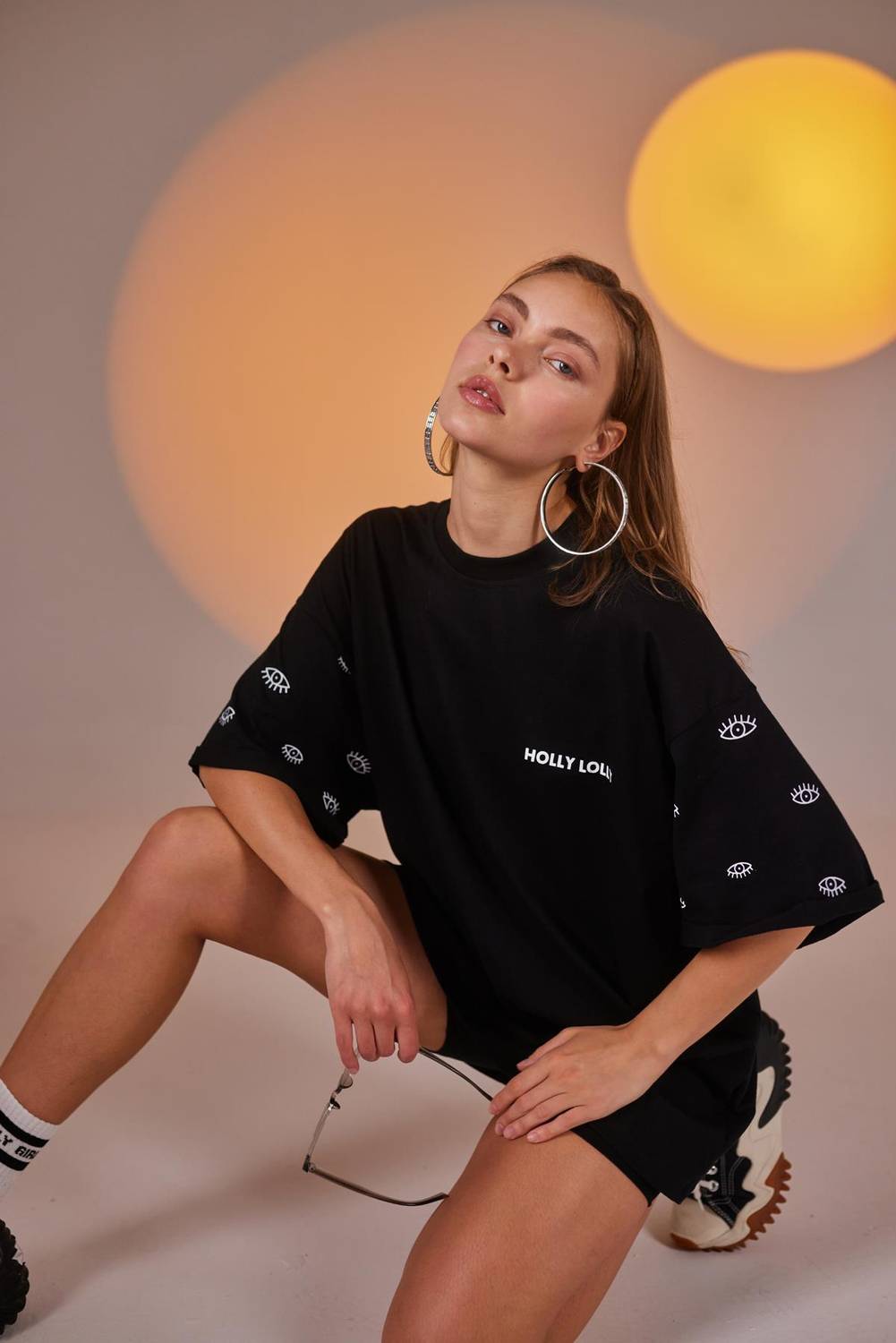 Eye Tshirt Biker Suit Black