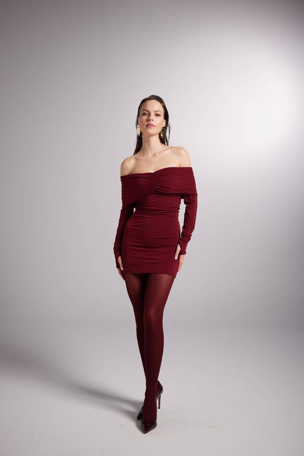 Dreamer Elbise Bordo