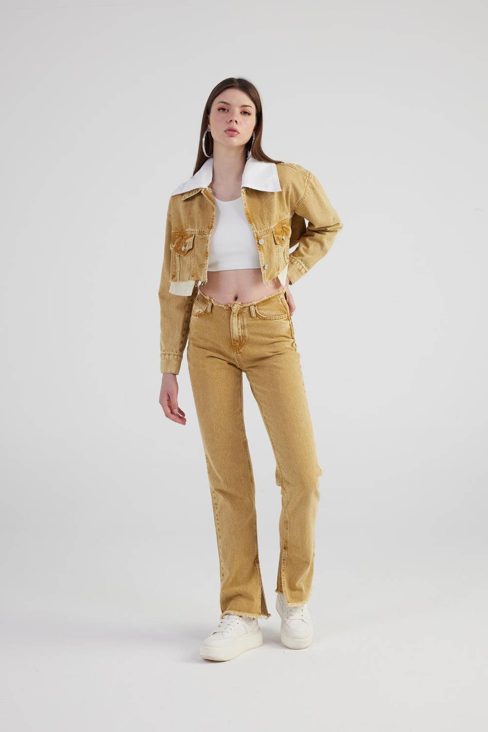 Rusted Jean Pantolon Camel