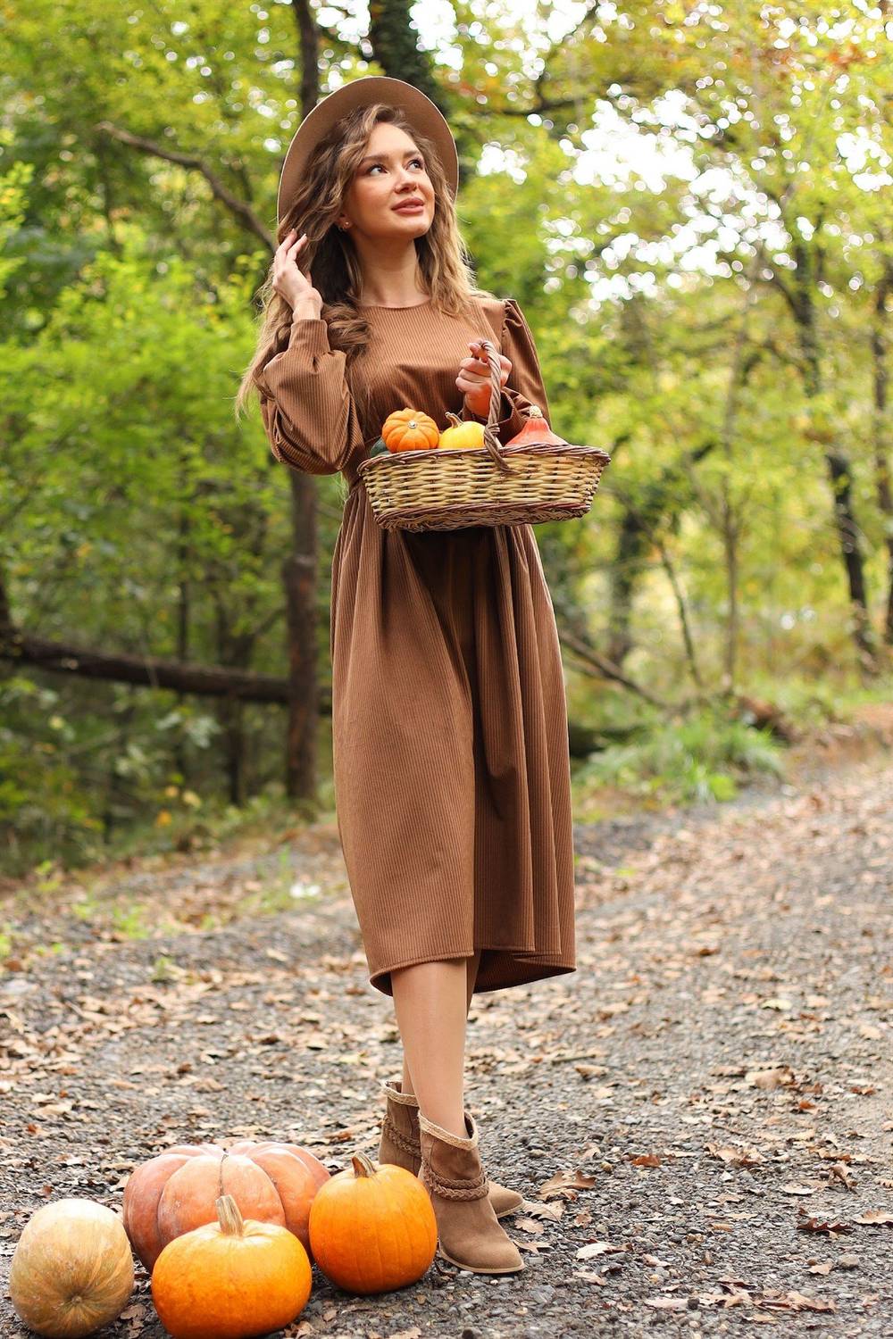 Brown Corduroy Dress