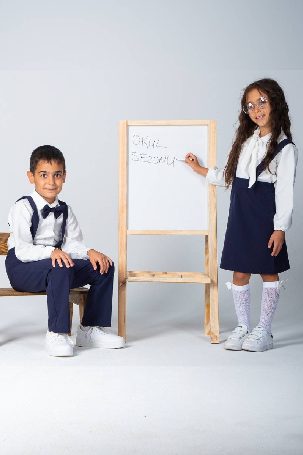 Navy Blue Girl's Loose Skirt