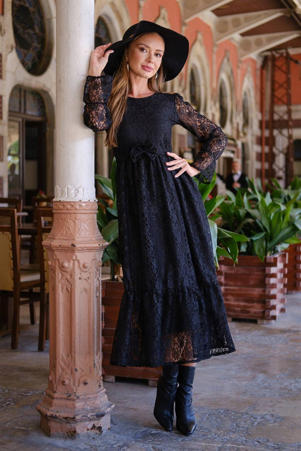 Vintage Black Lace Dress