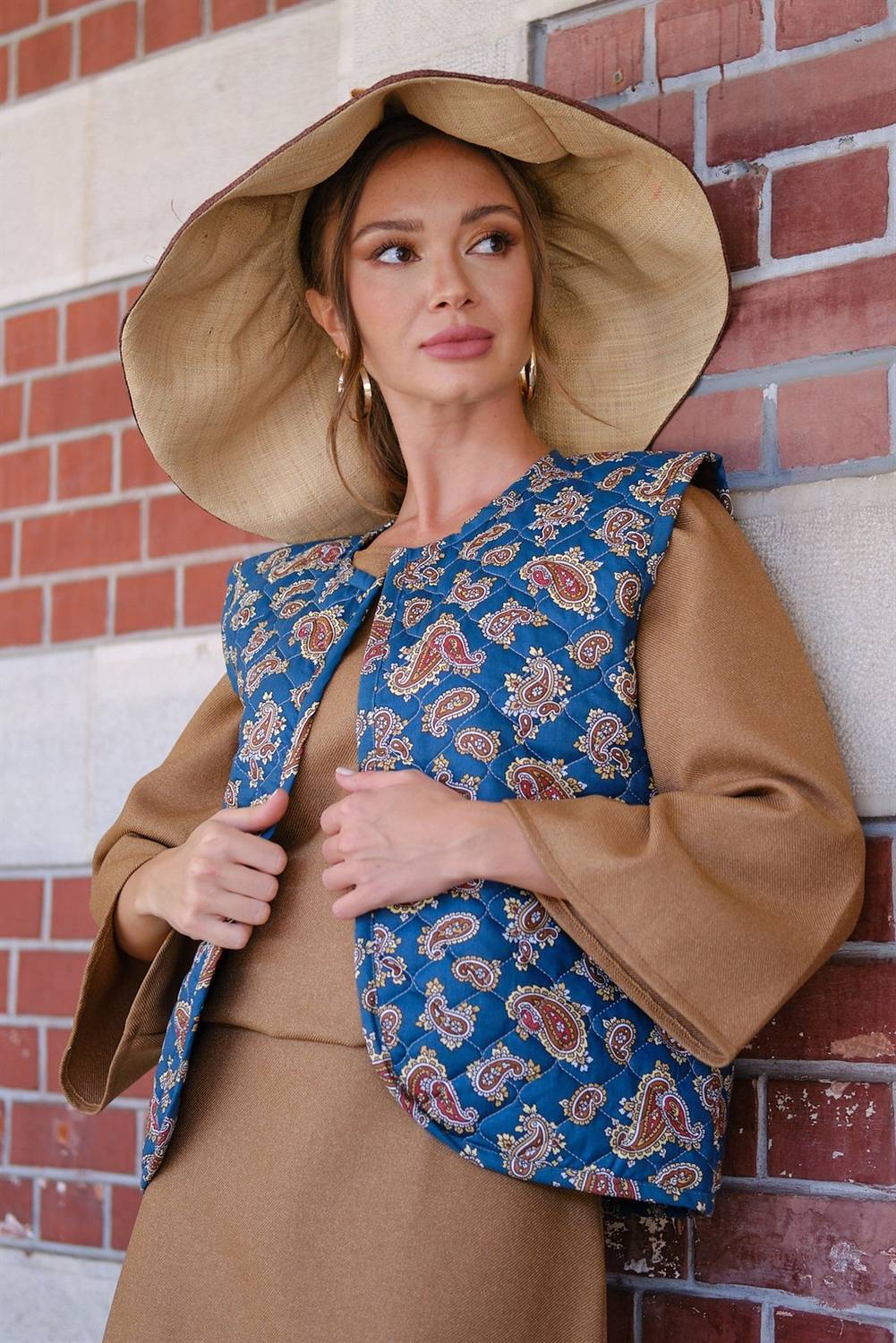 Petrol Yeşili Kapitone Yelek