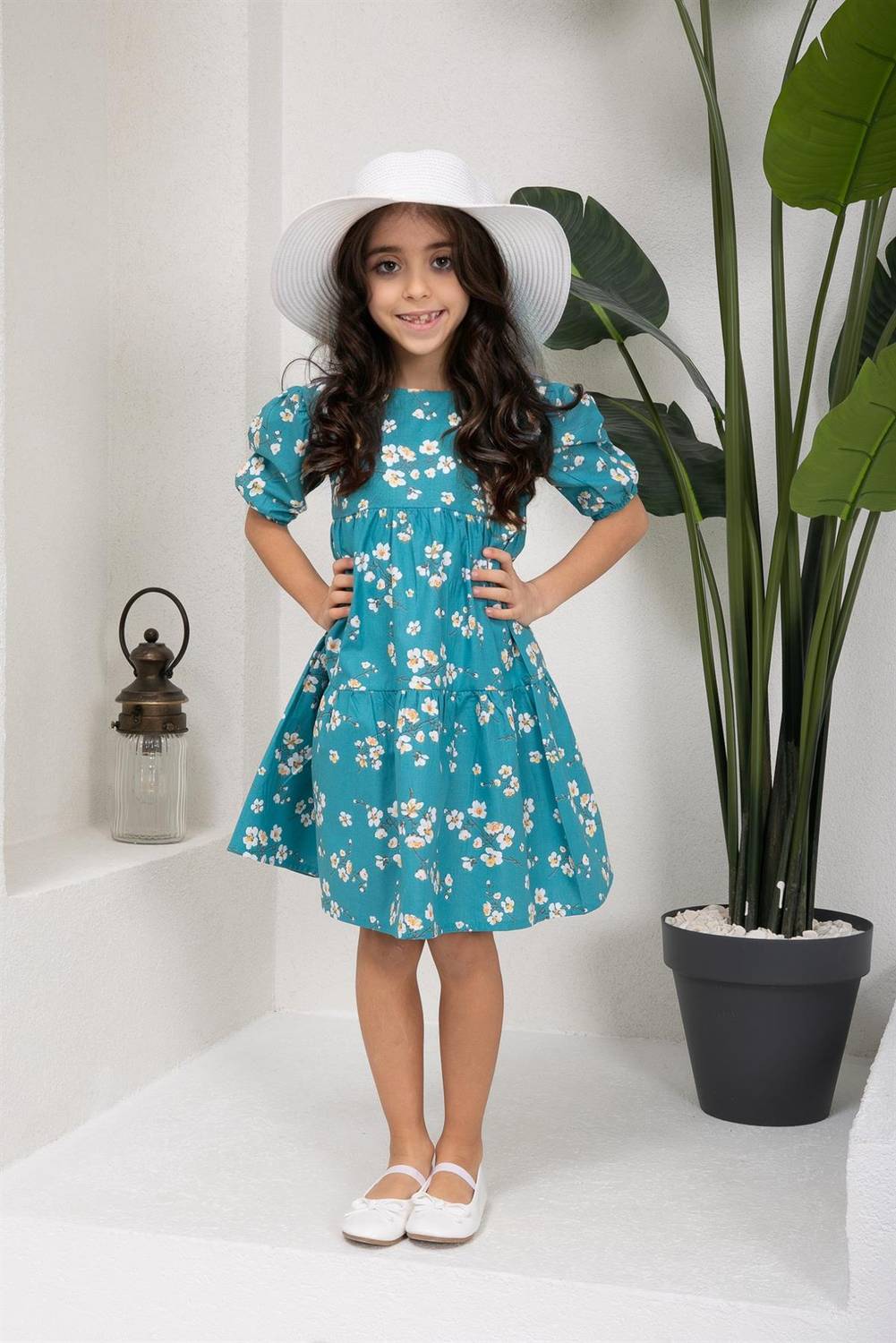 Spring Branch Petrol Blue Layered Girl Dress