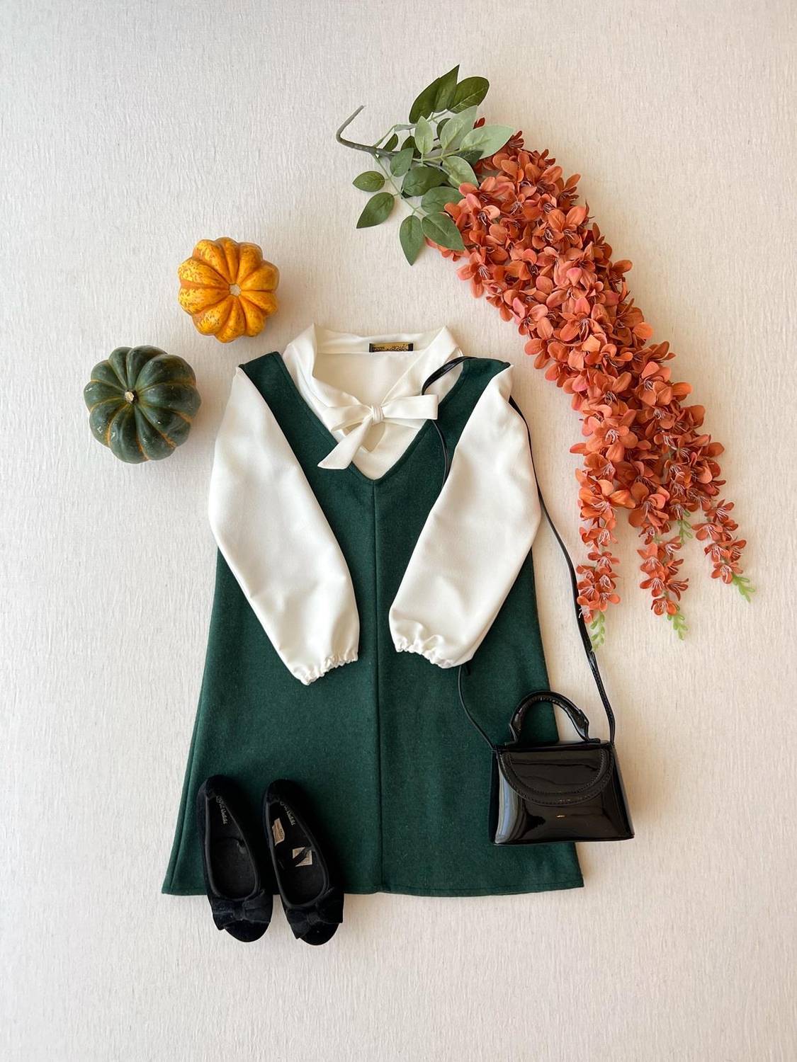 Зеленое платье-смокинг для девочек из кашемировой ткани, свободный крой, 30% шерсти, ручная стирка, не просвечивает, идеально для повседневной носки