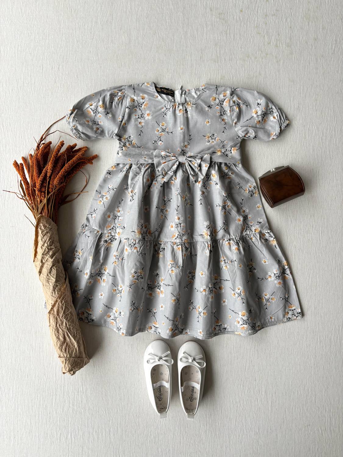 Spring Branch Gray Layered Girl's Dress