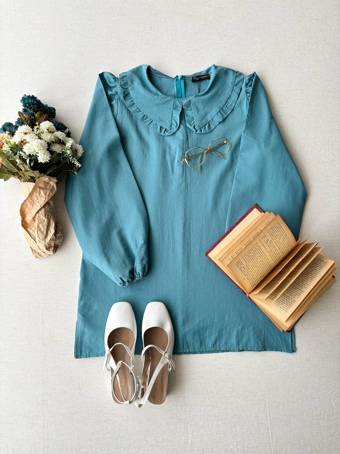 Туніка з бебі-йокою, 100% бавовняна поплін, довжина 80 см, стильний крій, доступна у розмірах 36-38, 40-42, 44-46