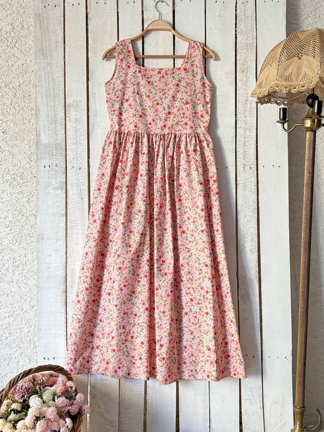 Pudra Çiçekli Poplin Jile