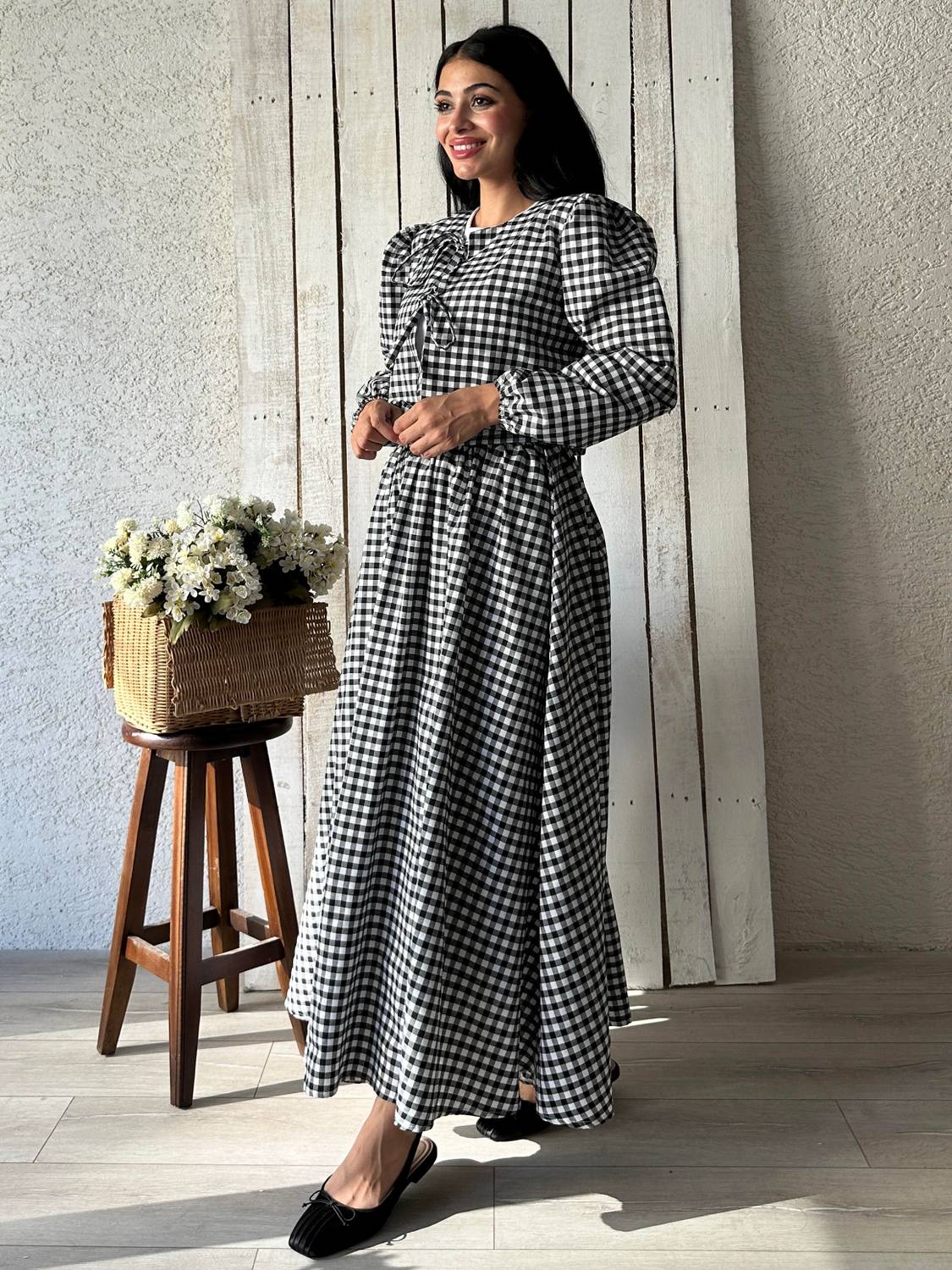 Siyah Pötikare Etek-Bluz (2 Li Takım)