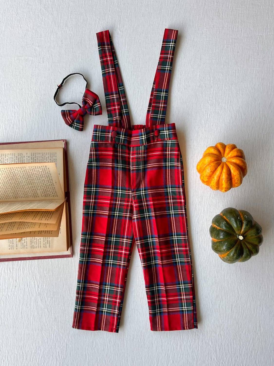 Красный клетчатый комбинезон с бабочкой для мальчиков, 100% хлопок, мягкий, не просвечивает, рекомендован ручной стирки