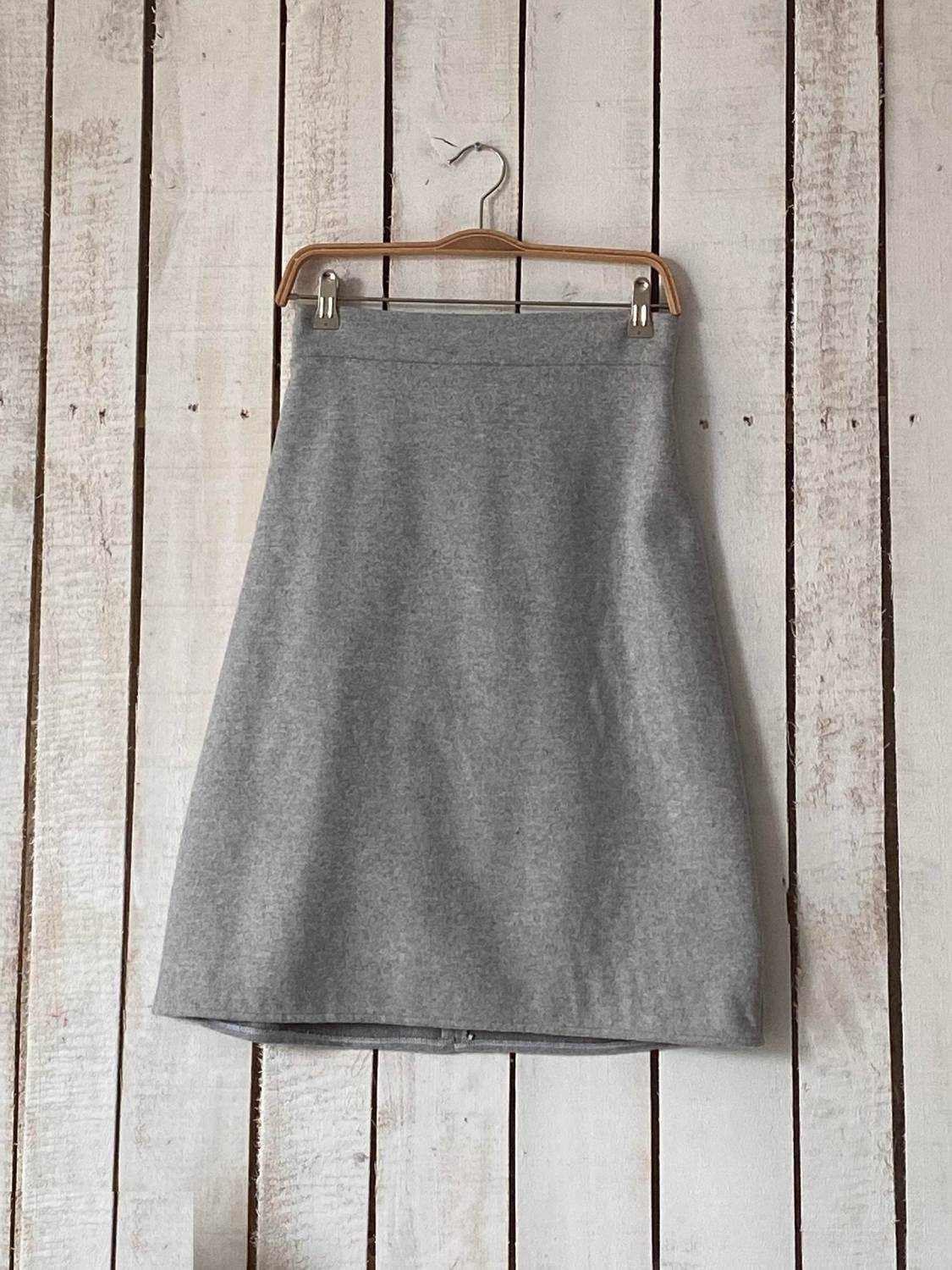 Gri Kaşe Kısa Etek