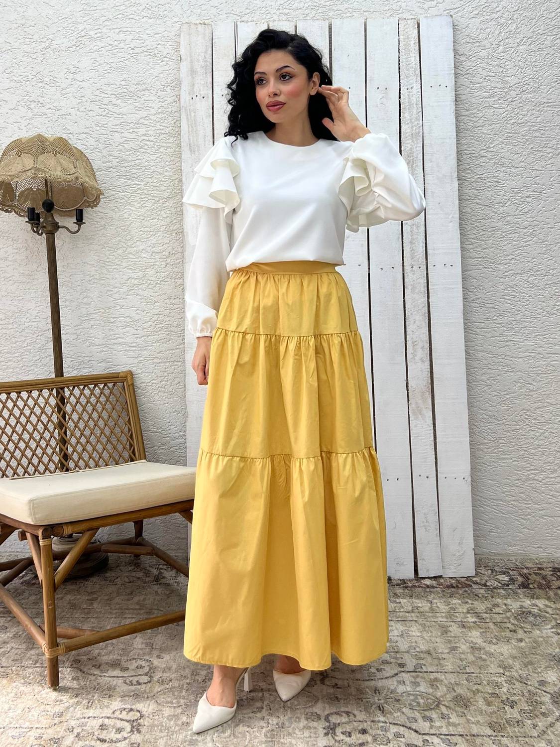 Hardal Poplin Kat Kat Etek