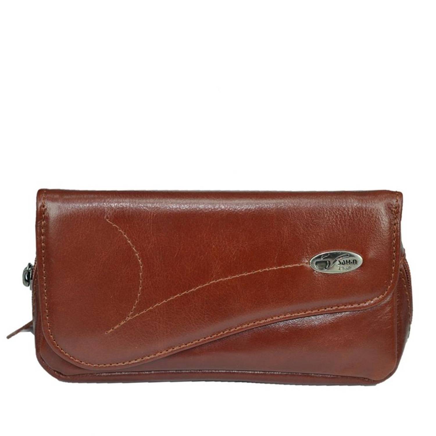 Genuine Leather Pipe Carrying and Storage Bag Coffee