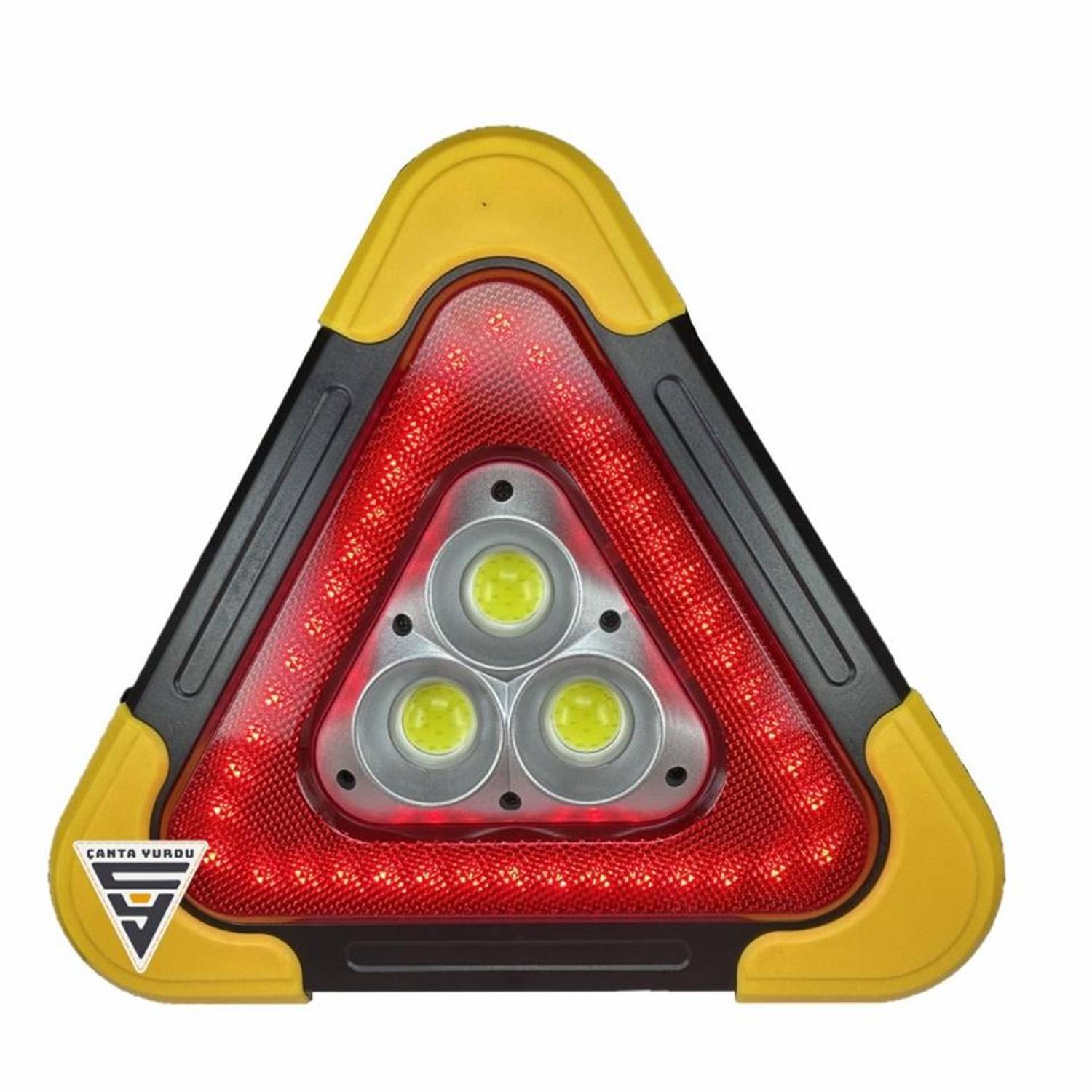 Rechargeable Triangle Reflector Illuminated Warning and Camping Lamp