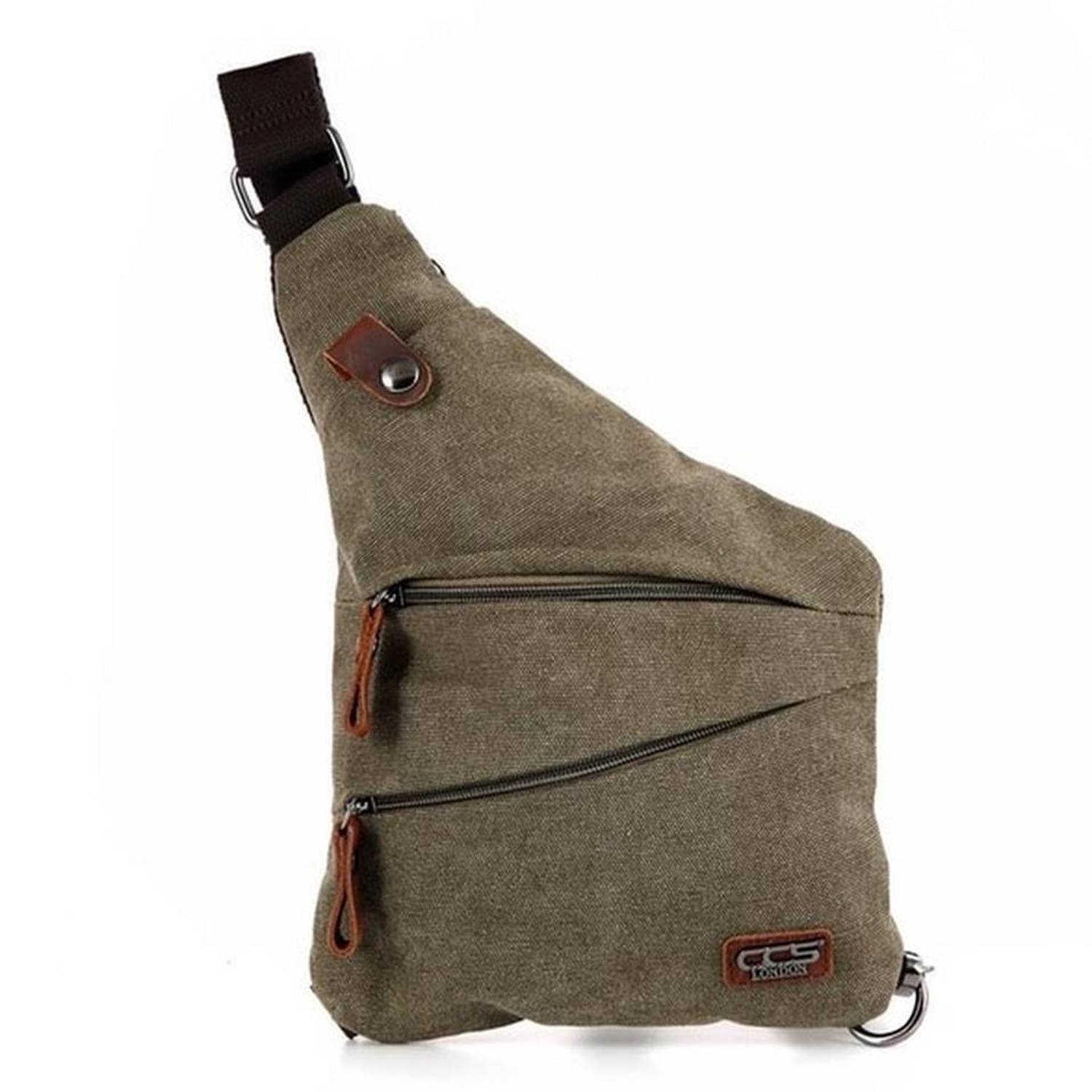 Сумка-рюкзак Ççs London 31473 канва, оливкова, 1 основне відділення, 1 кишеня на блискавці, регульовані лямки для зручності використання