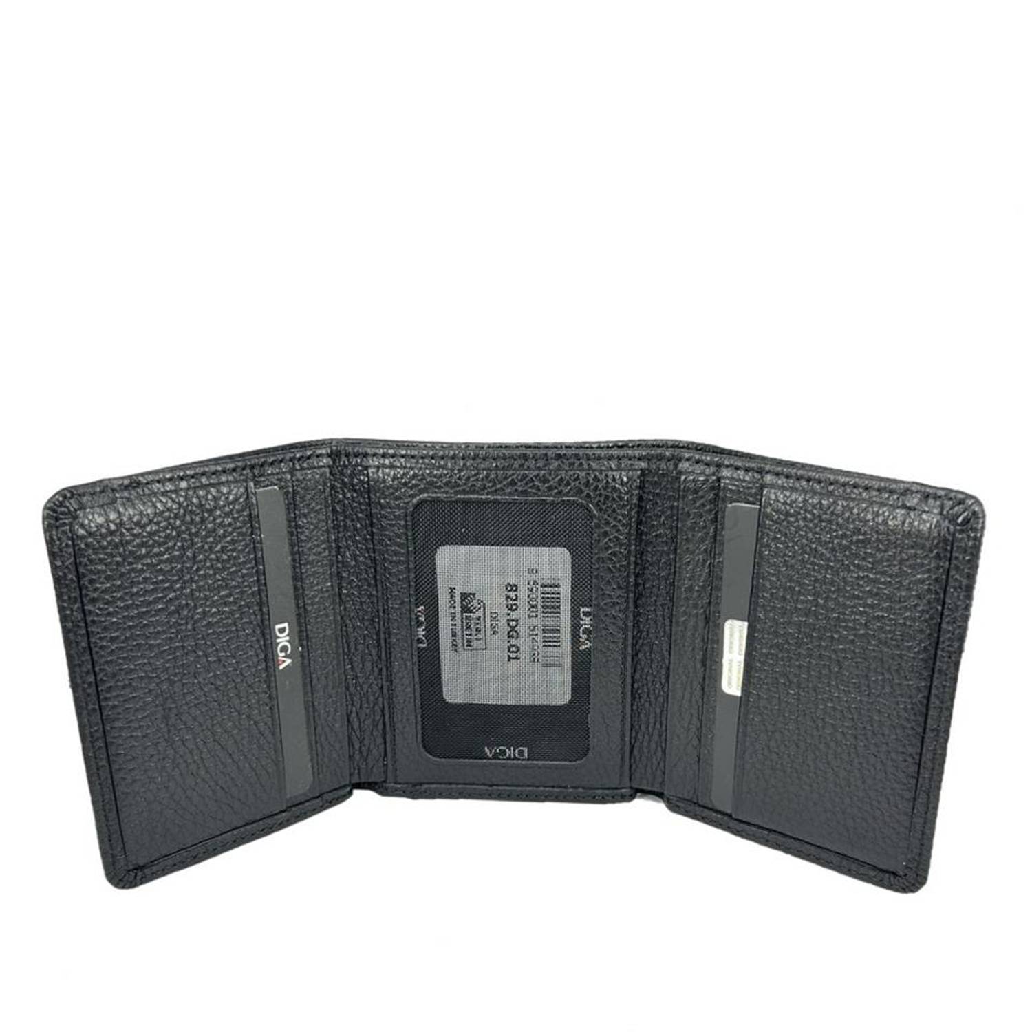 Diga 829 Hakiki Deri Üç Kat Cüzdan Siyah