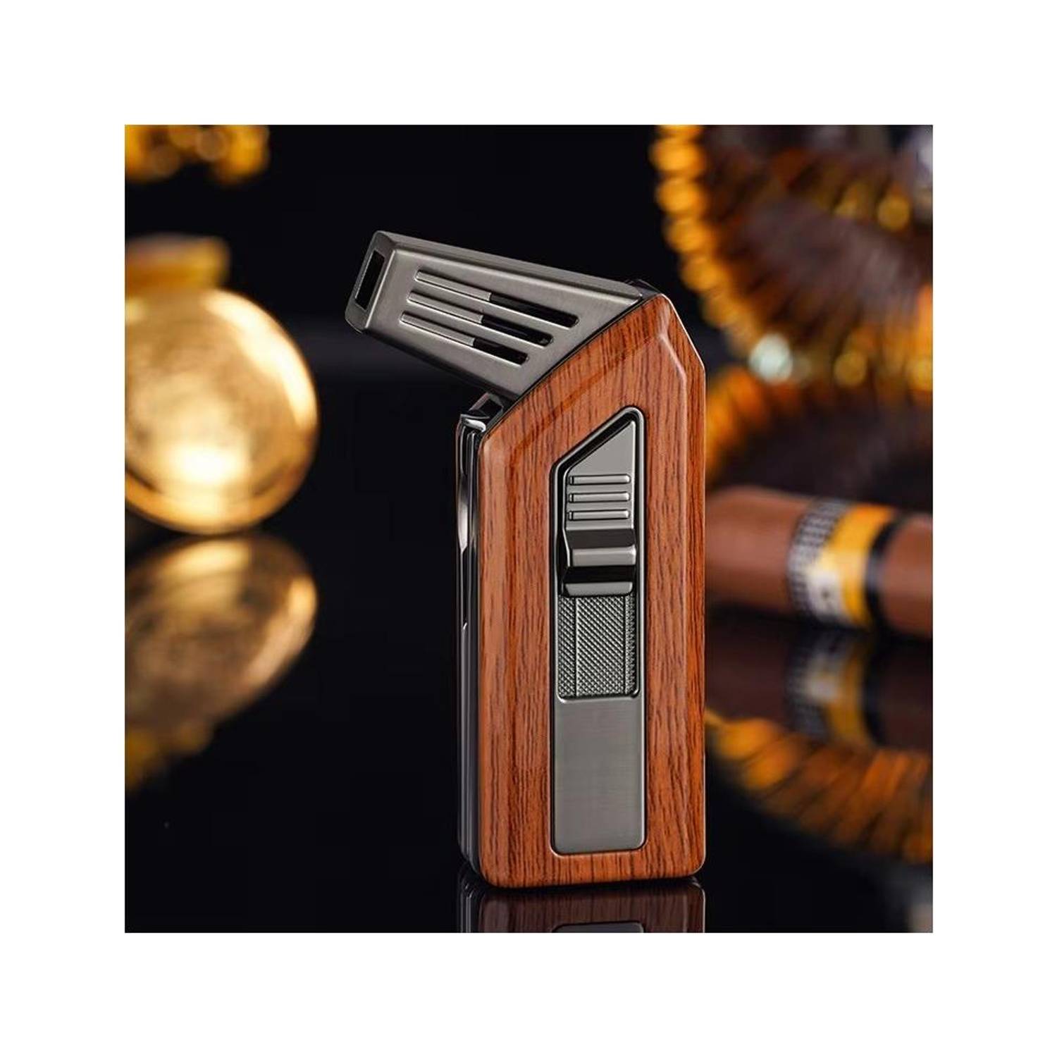 Flabox Aletli Pipo Çakmağı Ahşap Renk