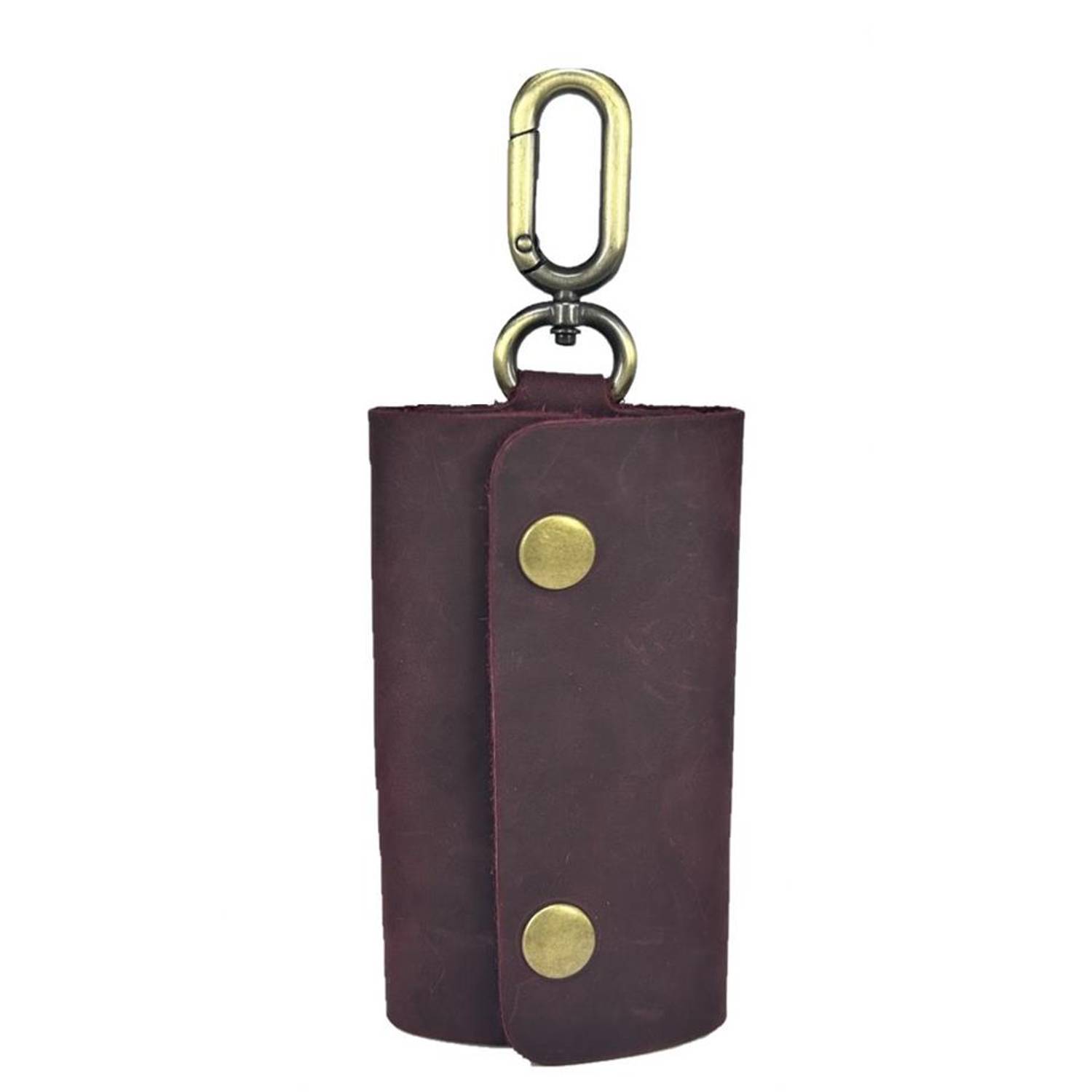 Hakiki Deri Antik Anahtarlık Crazy Bordo