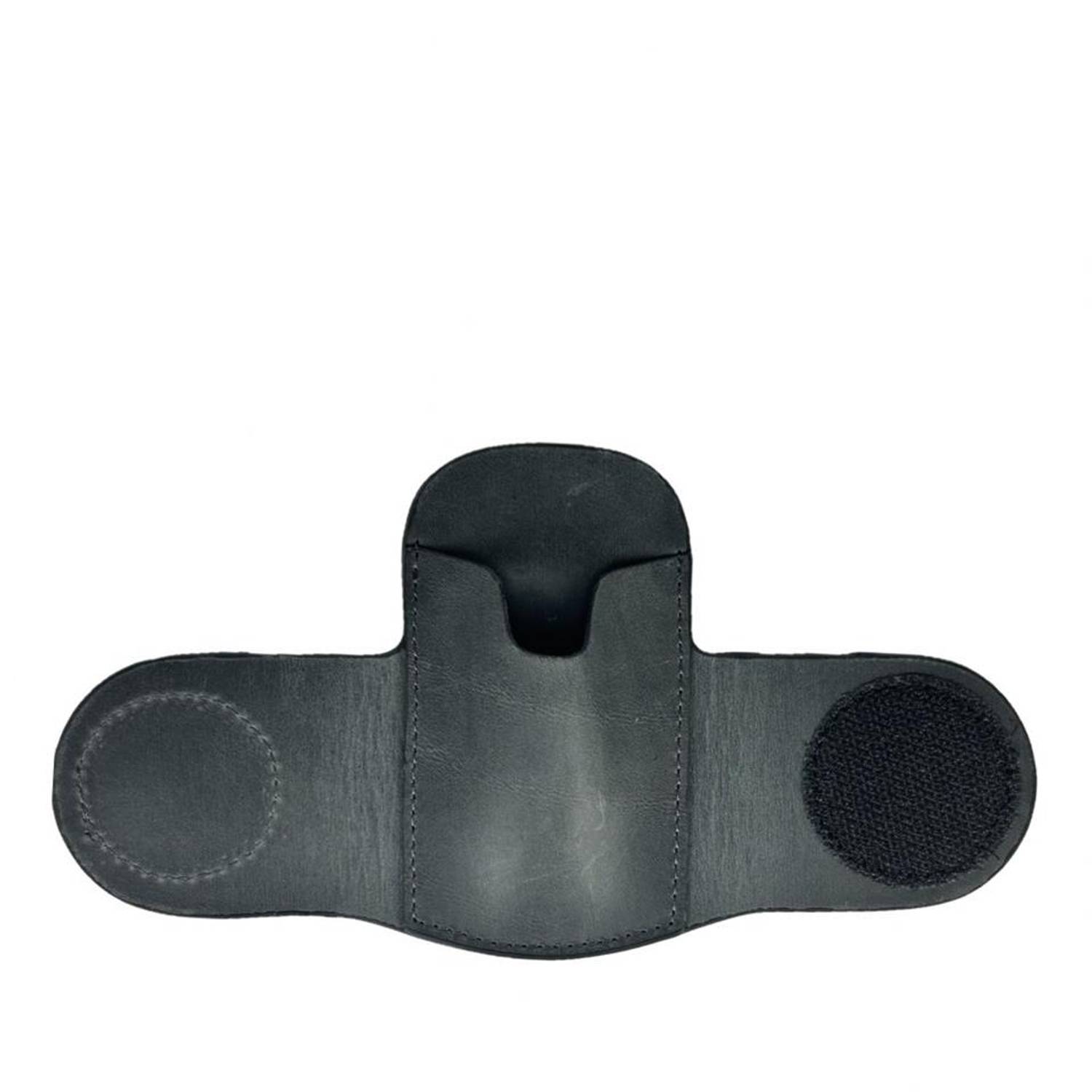 Організатор для стетоскопа з натуральної шкіри сірої, легкий, із залізним затискачем, зменшує навантаження на шию, підходить для лікарів та медсестер