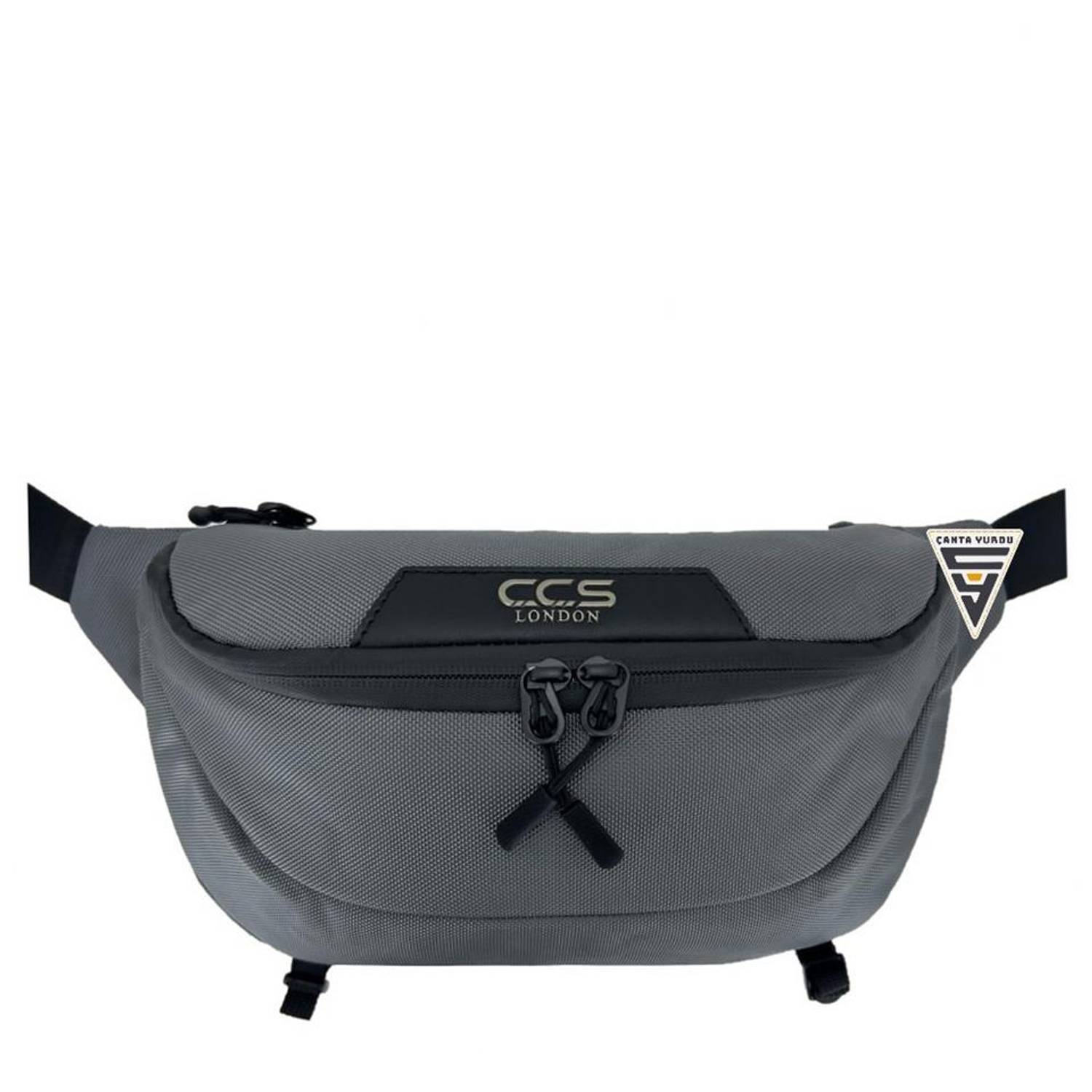 ÇÇS London 31412 Double Compartment XL Waist Bag Gray