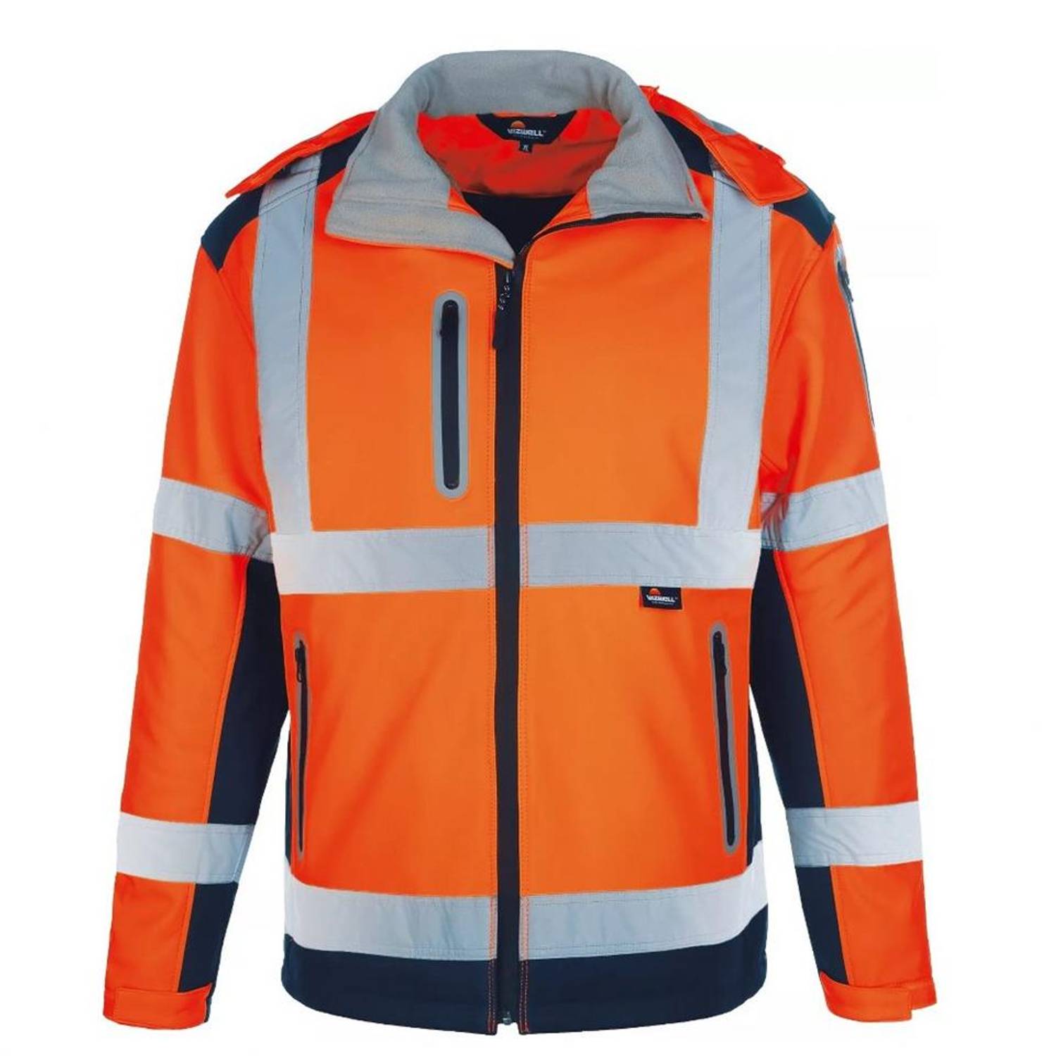 Softshell Reflektörlü İş Montu Su Geçirmez Ceket Turuncu