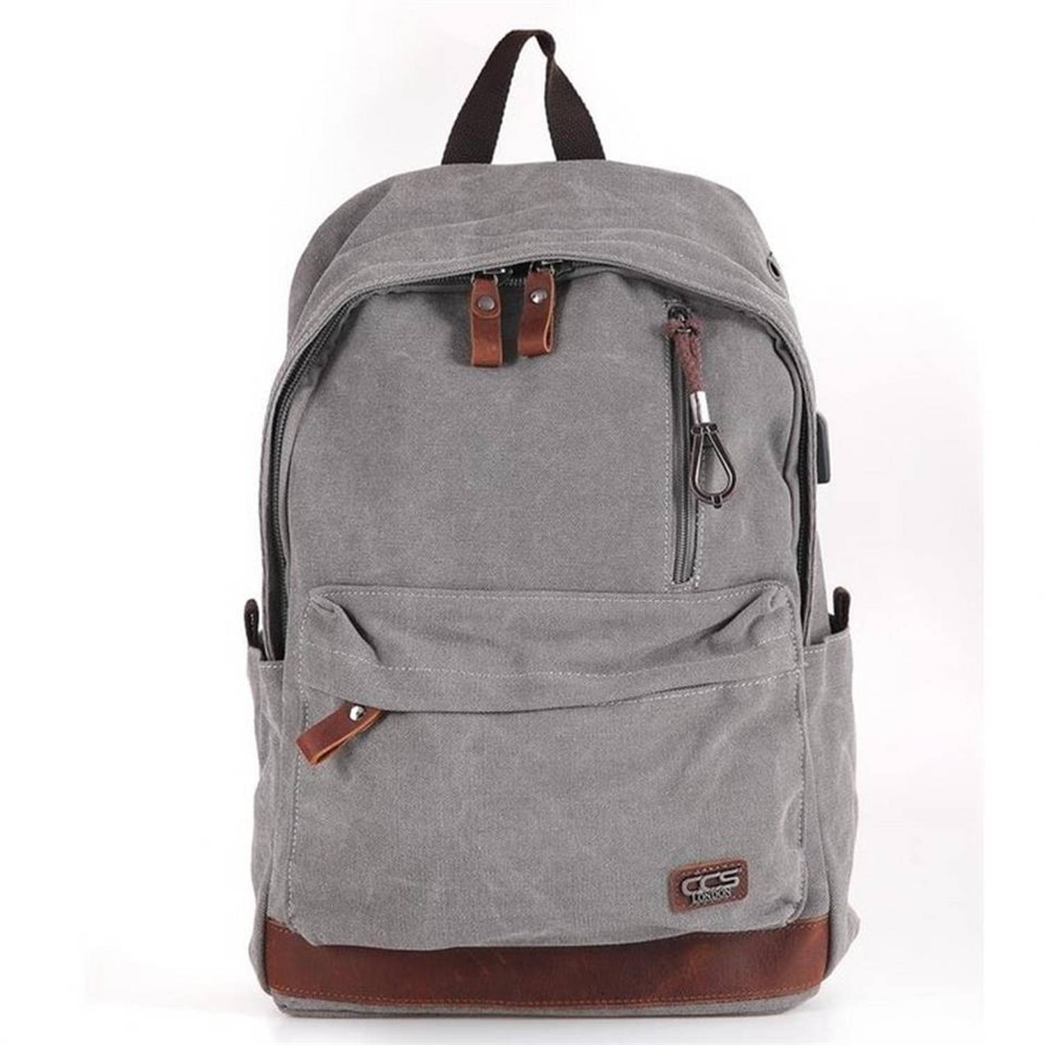 Ççs London 51568 Kanvas Usb Usb Çıkışlı Sırt Çantası Gri