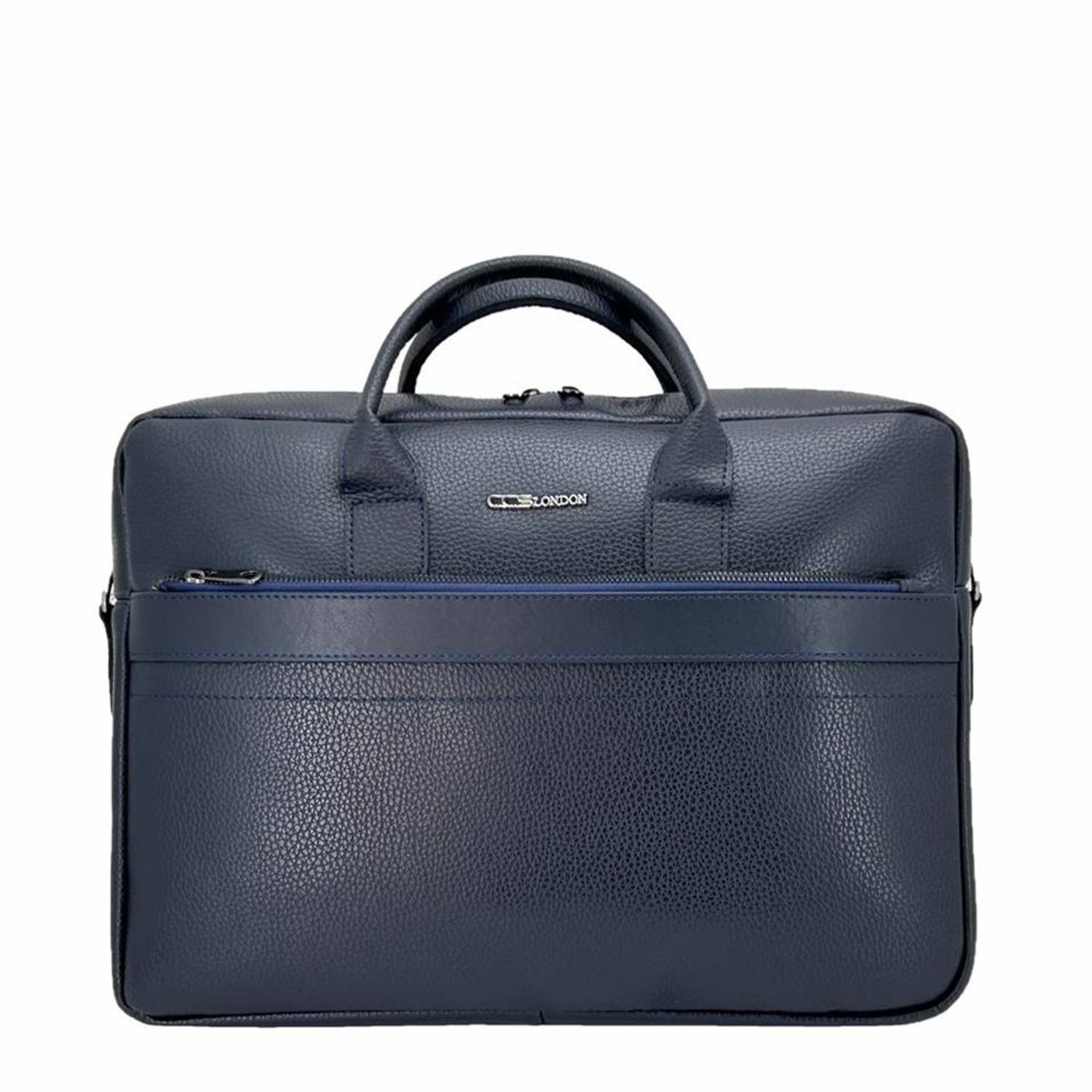 Ççs London 71450 Vegan Deri Laptop Evrak Çantası 15 İnç Lacivert