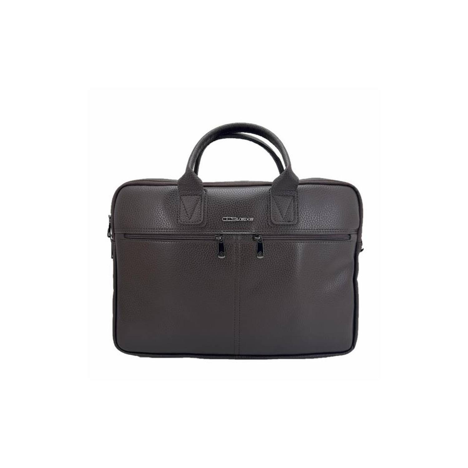 Ççs London 71452 Vegan Deri Laptop Evrak Çantası 15 İnç Kahve