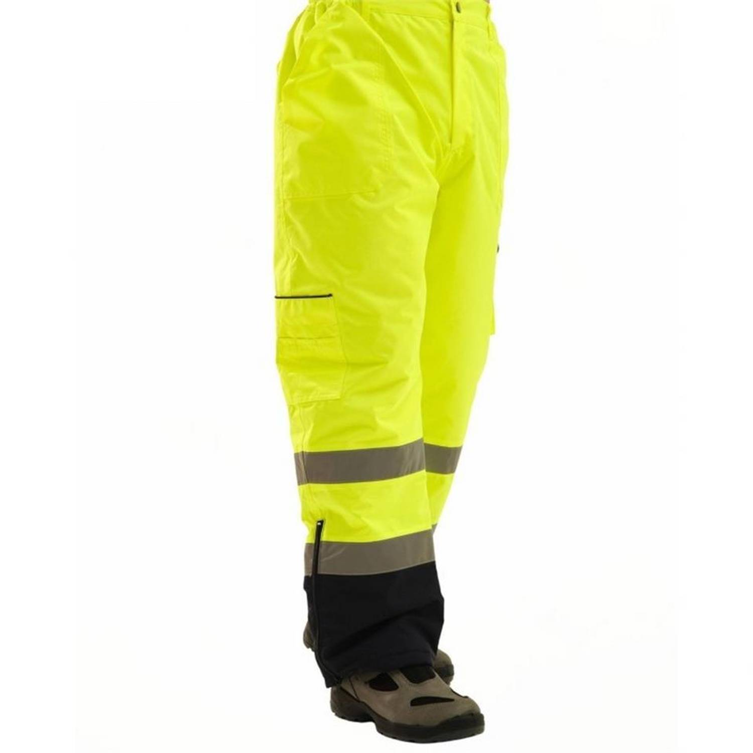 Панталоны ProLine 300D Oxford с отражателями, желтые, один размер, усиленный Oxford, контрастные карманы и эластичные элементы