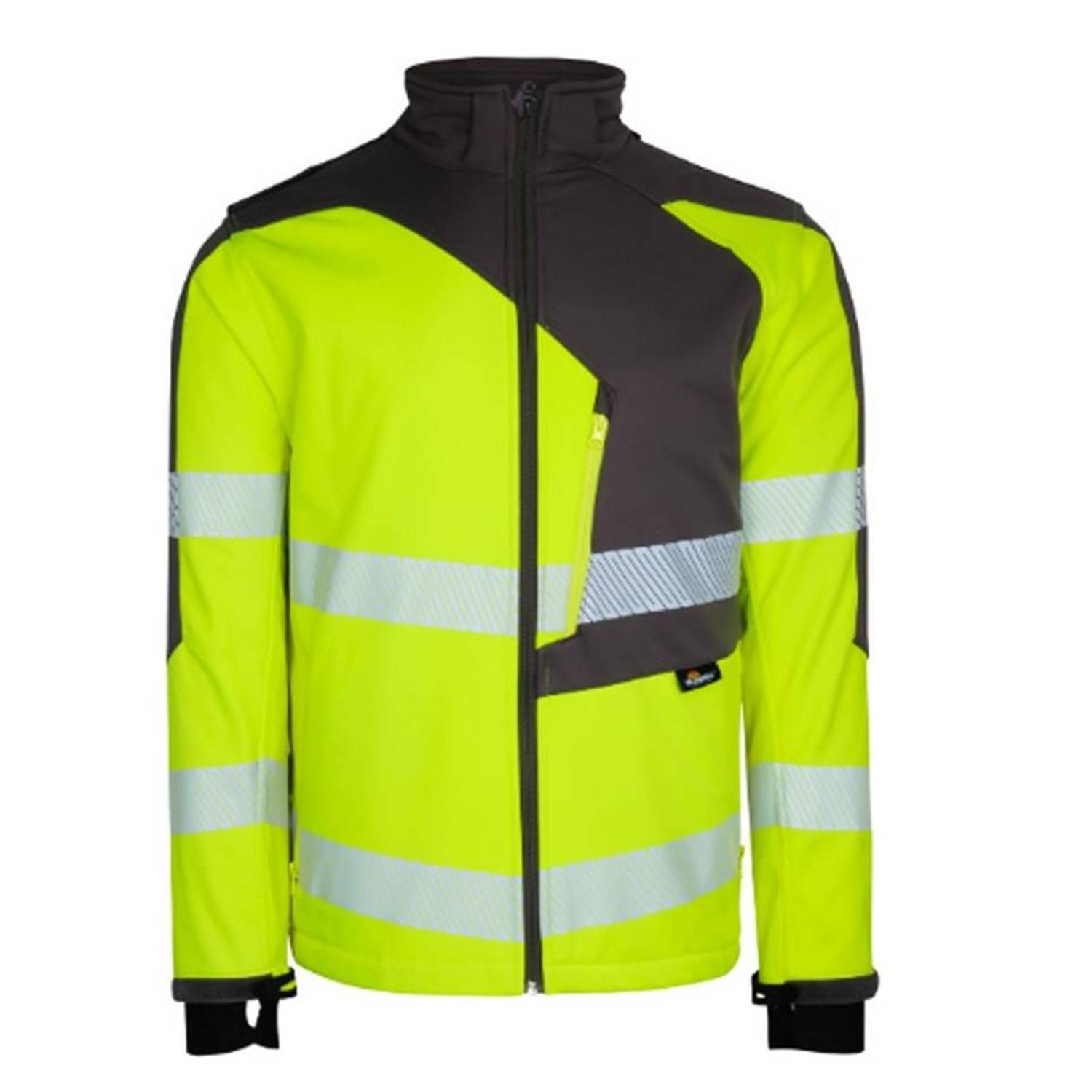 Reflektörlü Softshell Model Teknik Mont Sarı