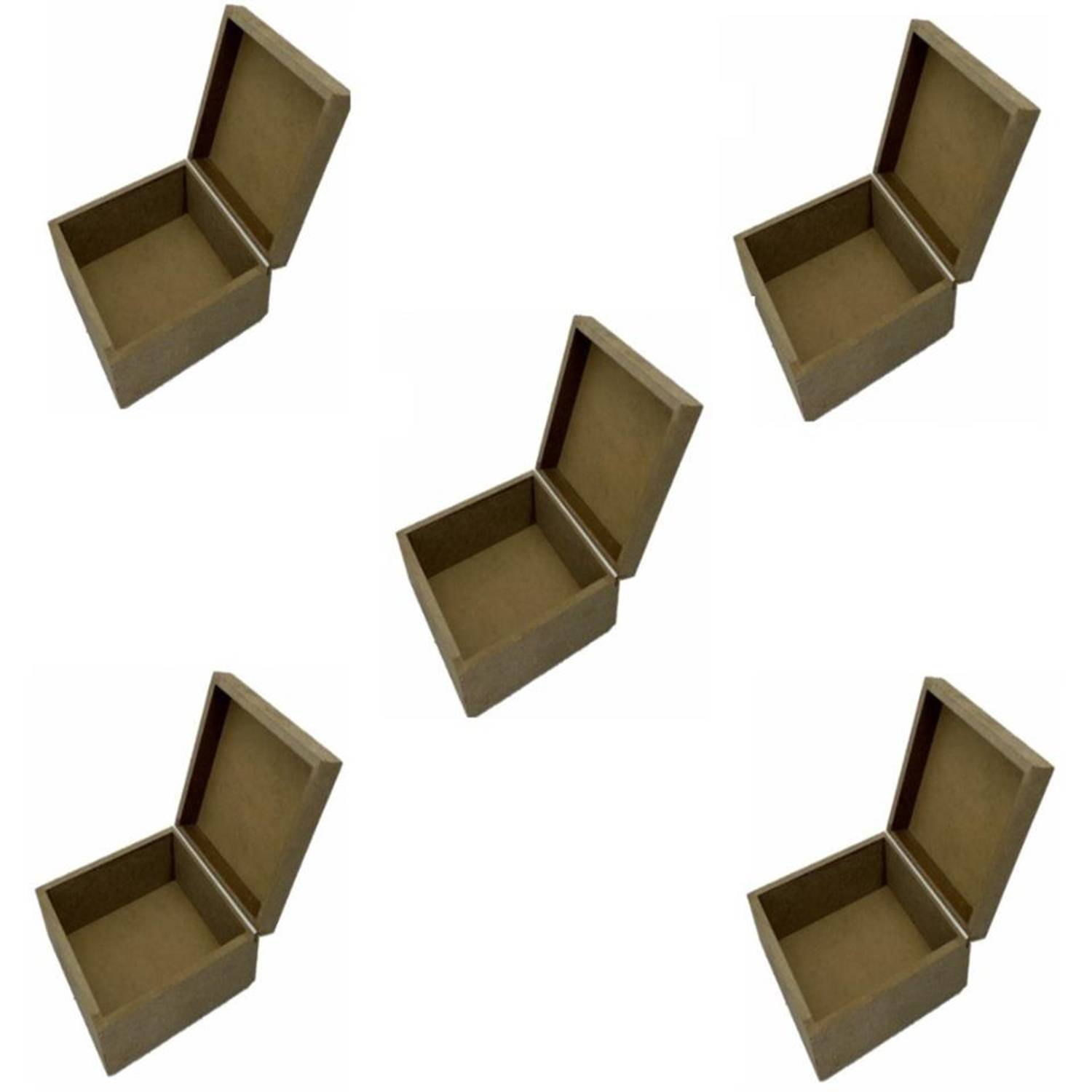 Small Wooden Box of Five 11x11 Cm