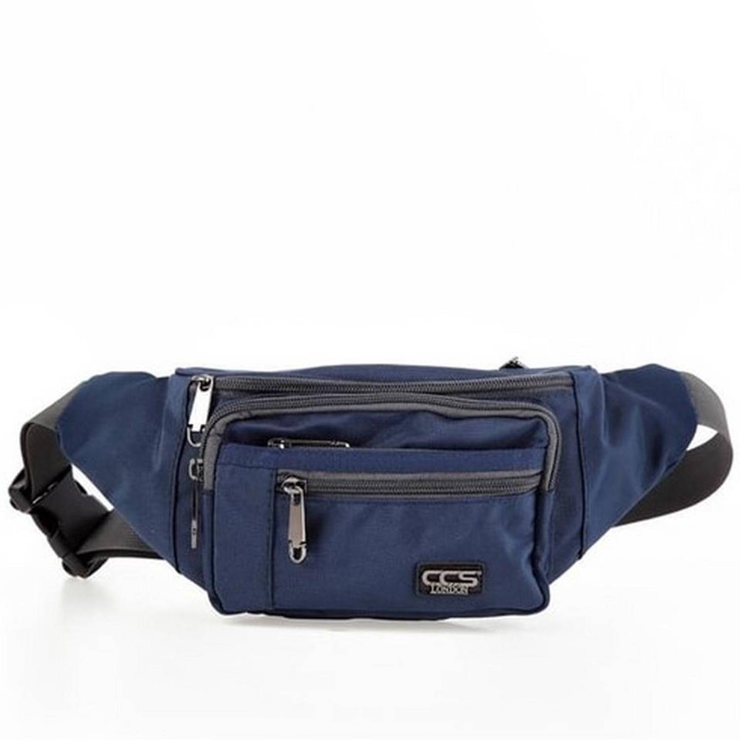 حقيبة خصر يو دي للنساء 31391 باللون الأزرق الداكن، قياسات 33x15x4 سم، مصنوعة من البوليستر، مع حزام قابل للتعديل وتصميم عصري