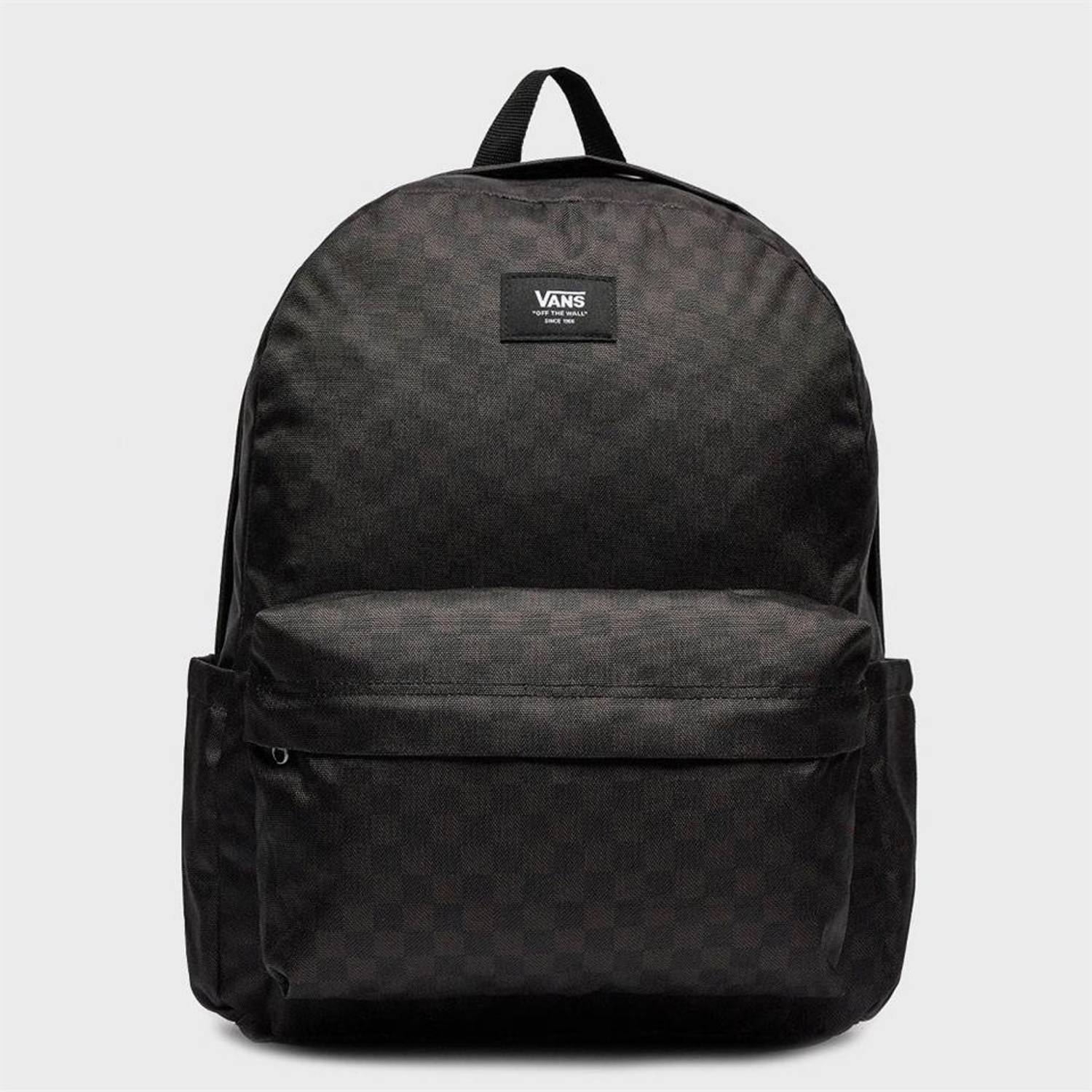 حقيبة ظهر فانس أولد سكول كلاسيكية مربعة سوداء مع جيوب تنظيمية وسعة 22 لتر وتصميم مستدام من بوليستر معاد تدويره