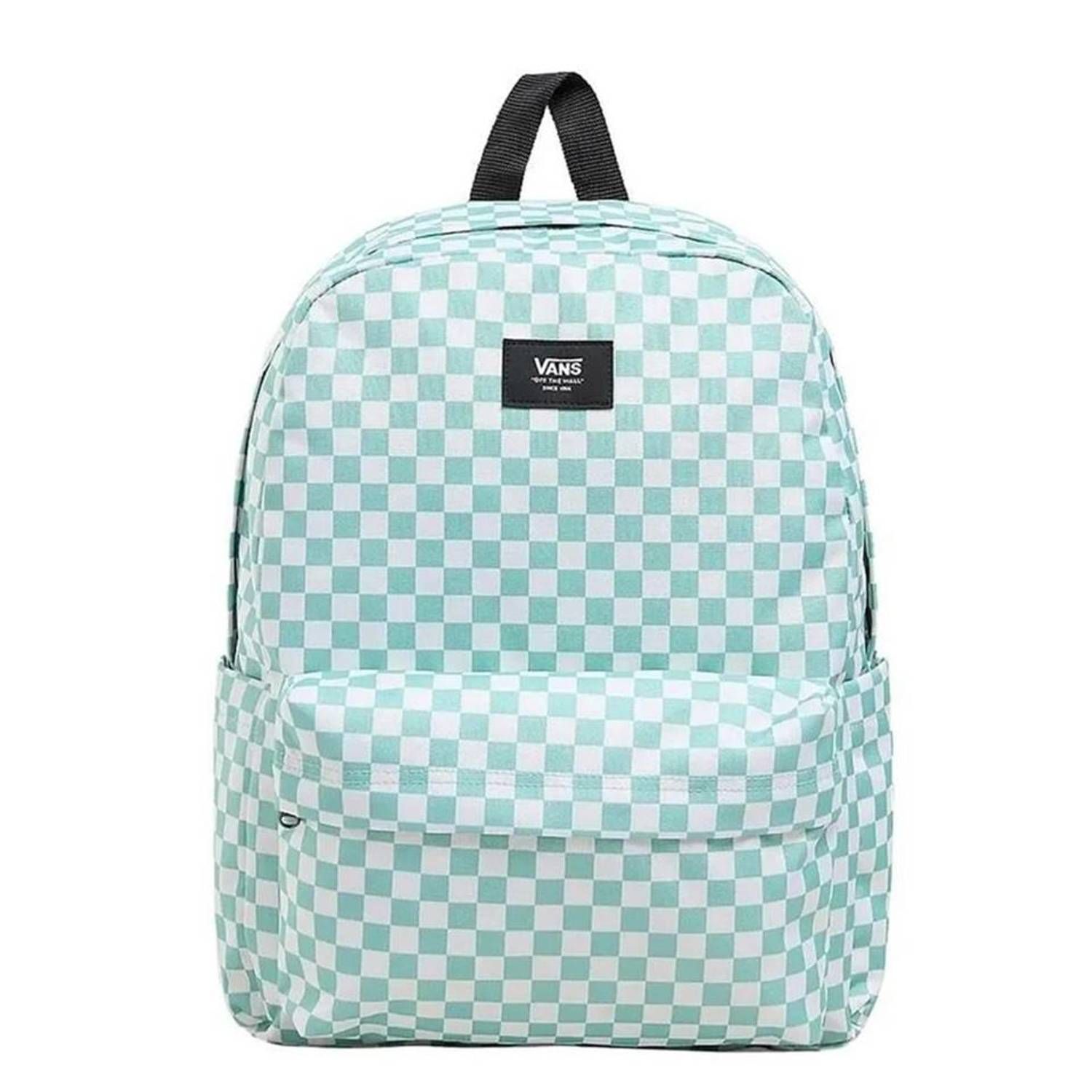 Рюкзак Vans Old Skool Класичний Зелений Білий з відділенням для ноутбука та кишенями, виготовлений з переробленого поліестеру, об'єм 22 літра