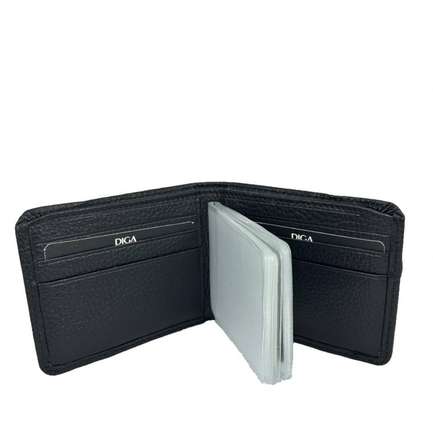 Diga 794 Hakiki Deri Lastikli Kartlık Cüzdan Siyah