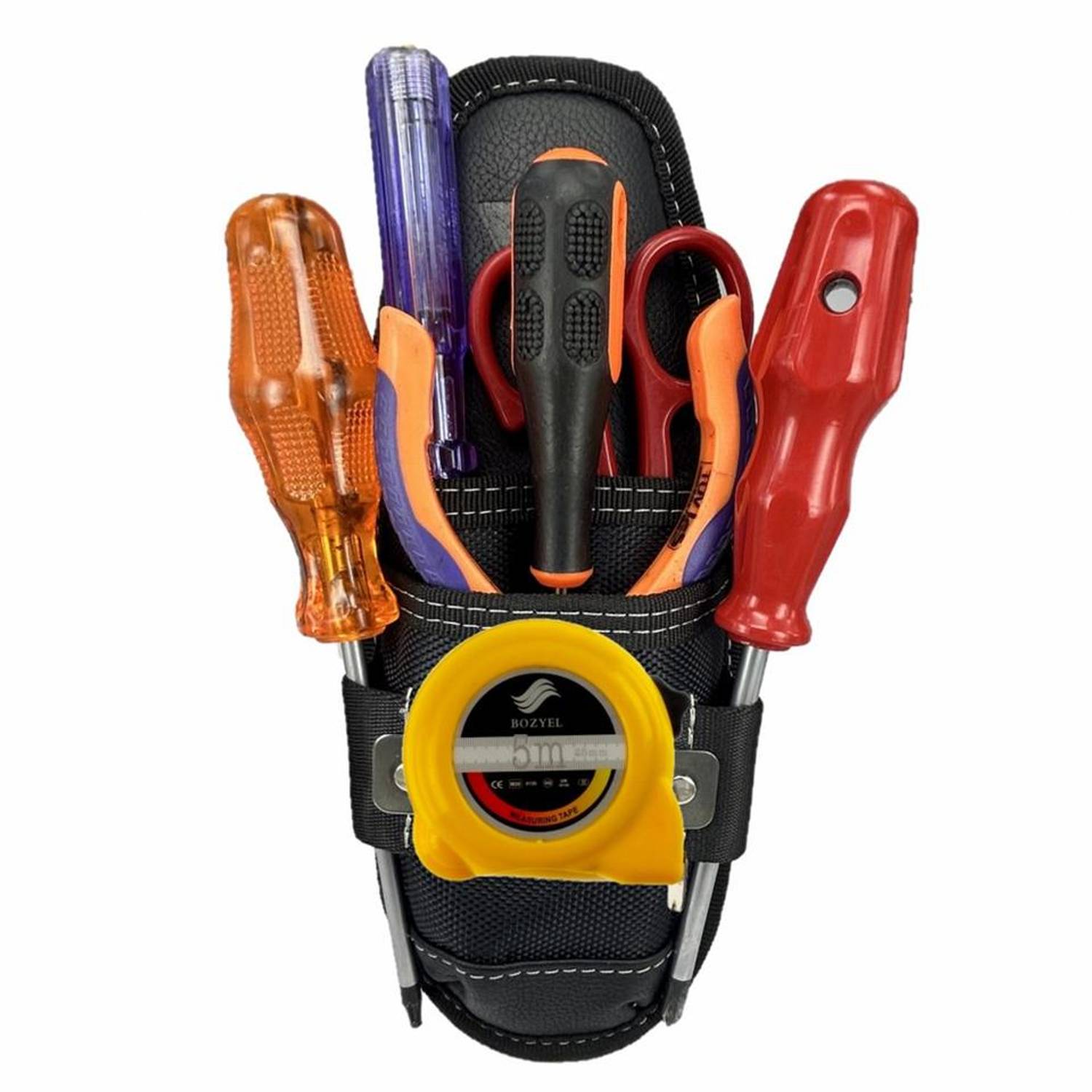 حقيبة أدوات تقنية صغيرة بحزام، مصنوعة من البوليستر 16800D ومقاومة للماء، تصميم مدمج مع تفاصيل جلدية رائعة