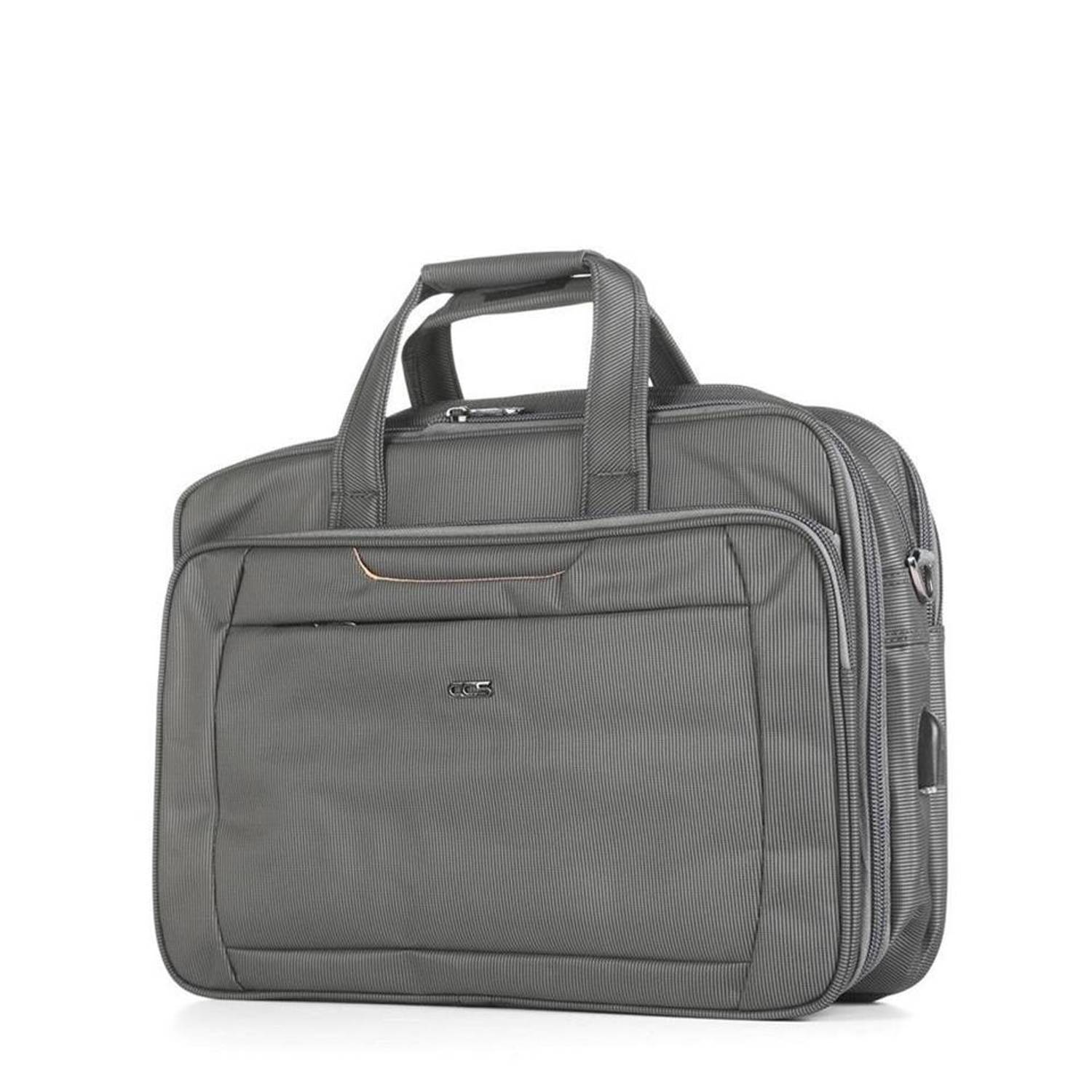 Ççs 71241 Laptop and Briefcase with Shoulder Strap Gray