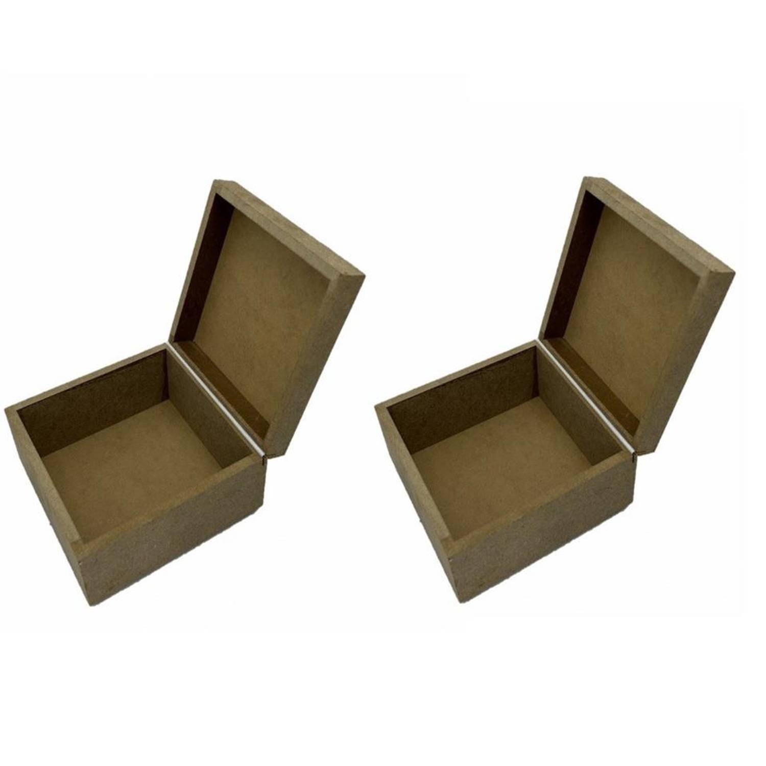 Double Small Wooden Box 11x11 Cm