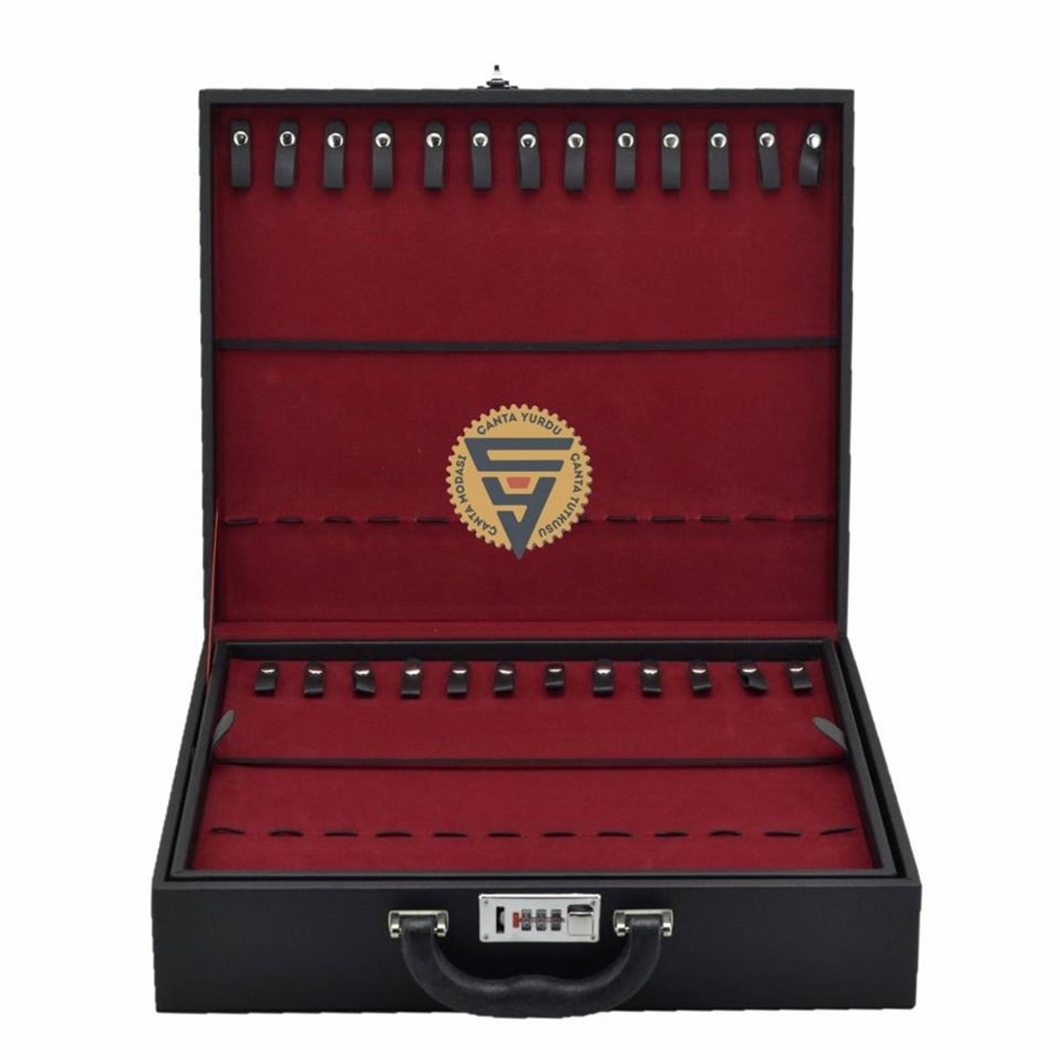 Сумка для зберігання та перенесення прикрас і чоток, 50 штук, чорна, з натуральної шкіри та м'якої тканини, ручна робота, безпечна застібка