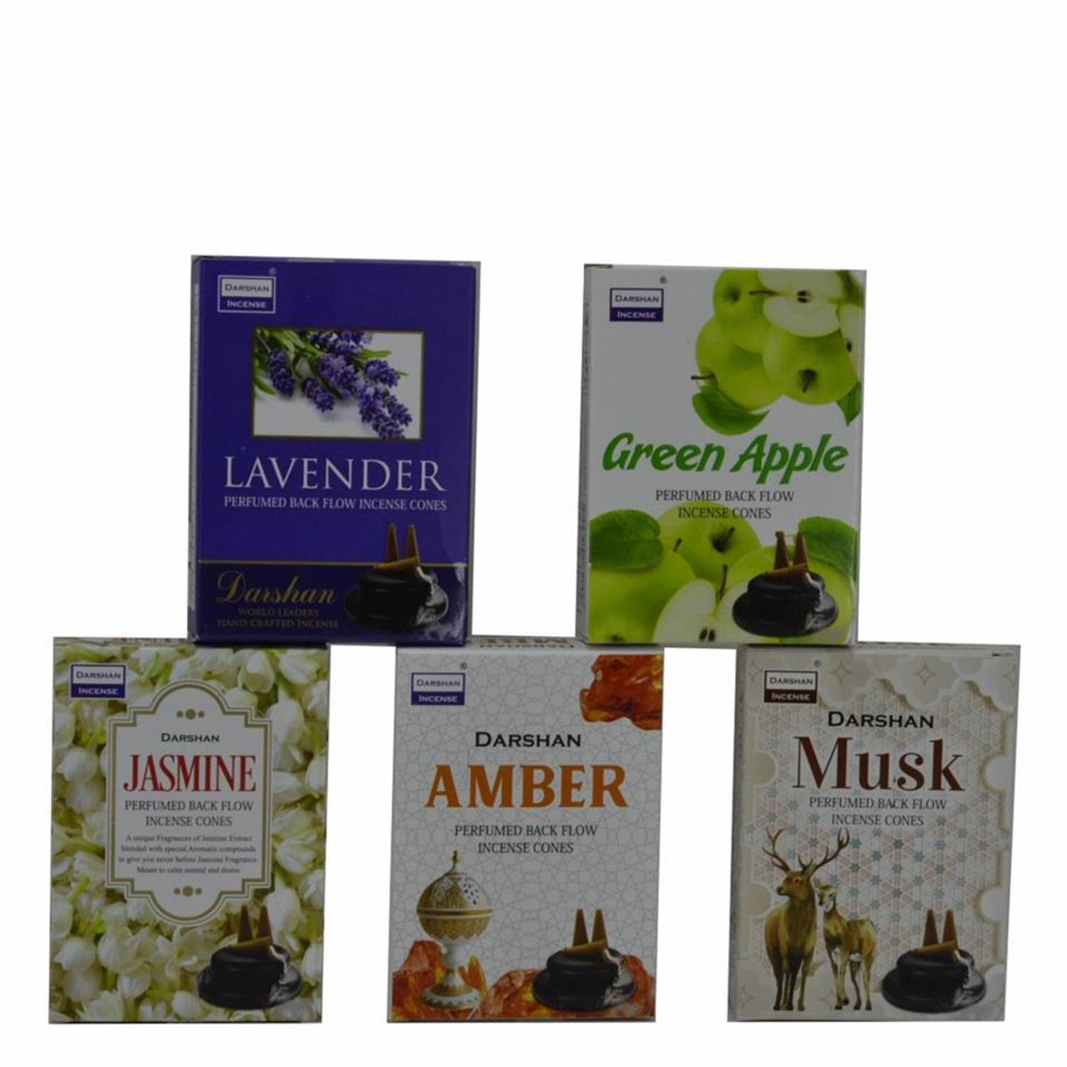 Darshan 5 Different Aromatic Incense 50 Pieces
