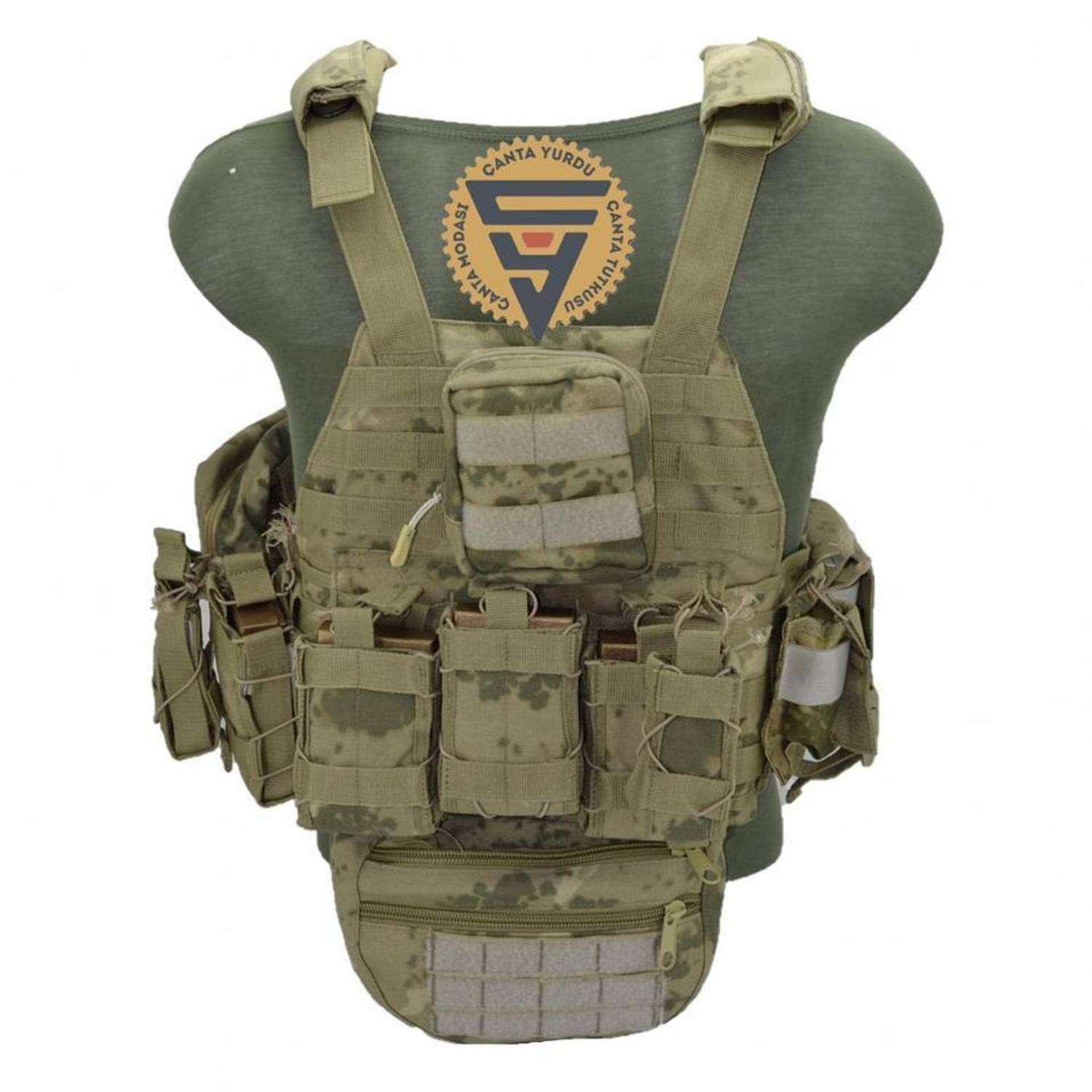 Многофункциональный тактический жилет Cordura с камуфляжем, регулируемые карманы, вентилируемая ткань, карманы для магазинов и раций, с рюкзаком на 10 литров