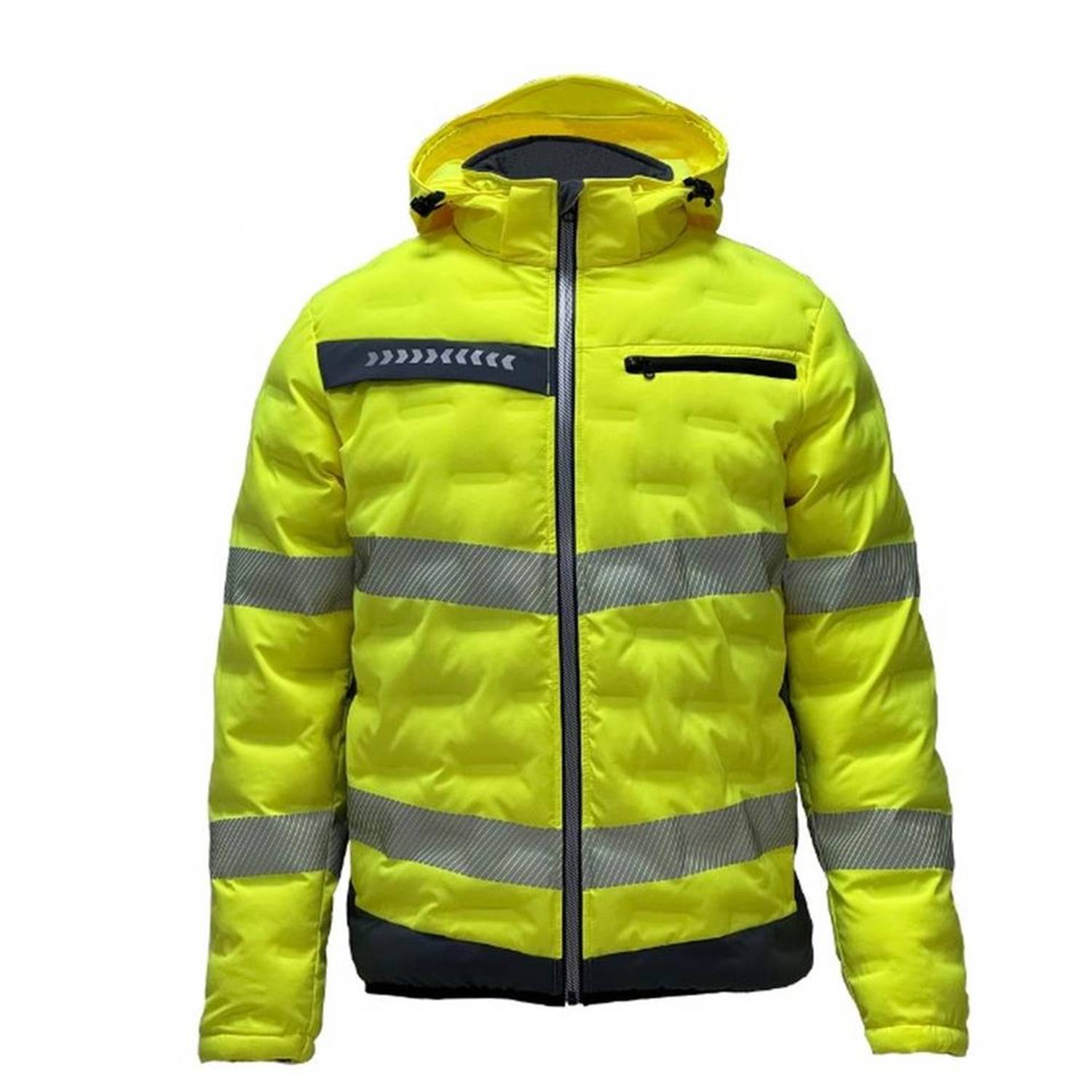 Флуоресцентный защитный термальный куртка с отражателями, высокий уровень видимости, водонепроницаемая, удобно для тяжелых условий работы, размер STD, желтый цвет