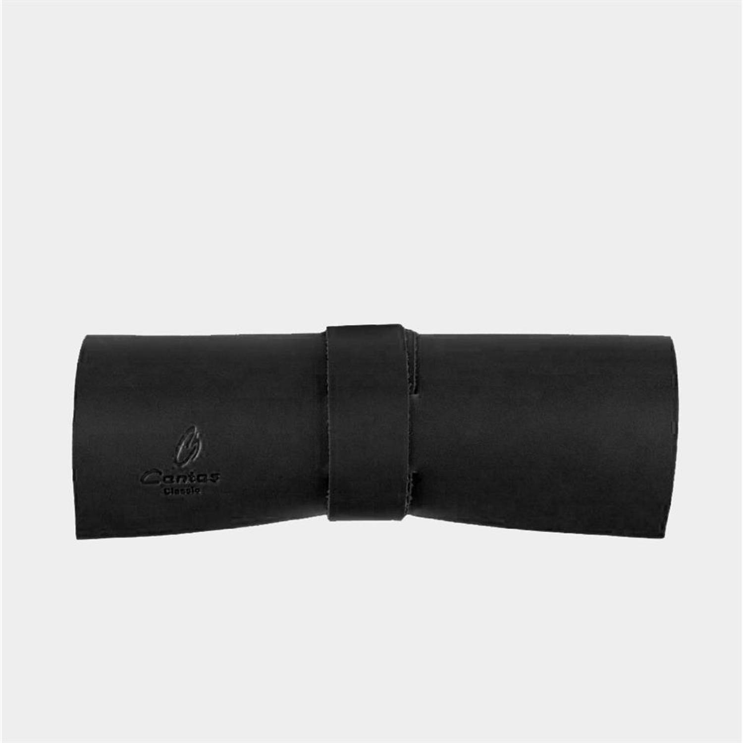 Органайзер з натуральної шкіри міні рулон чорний для грошей та карток