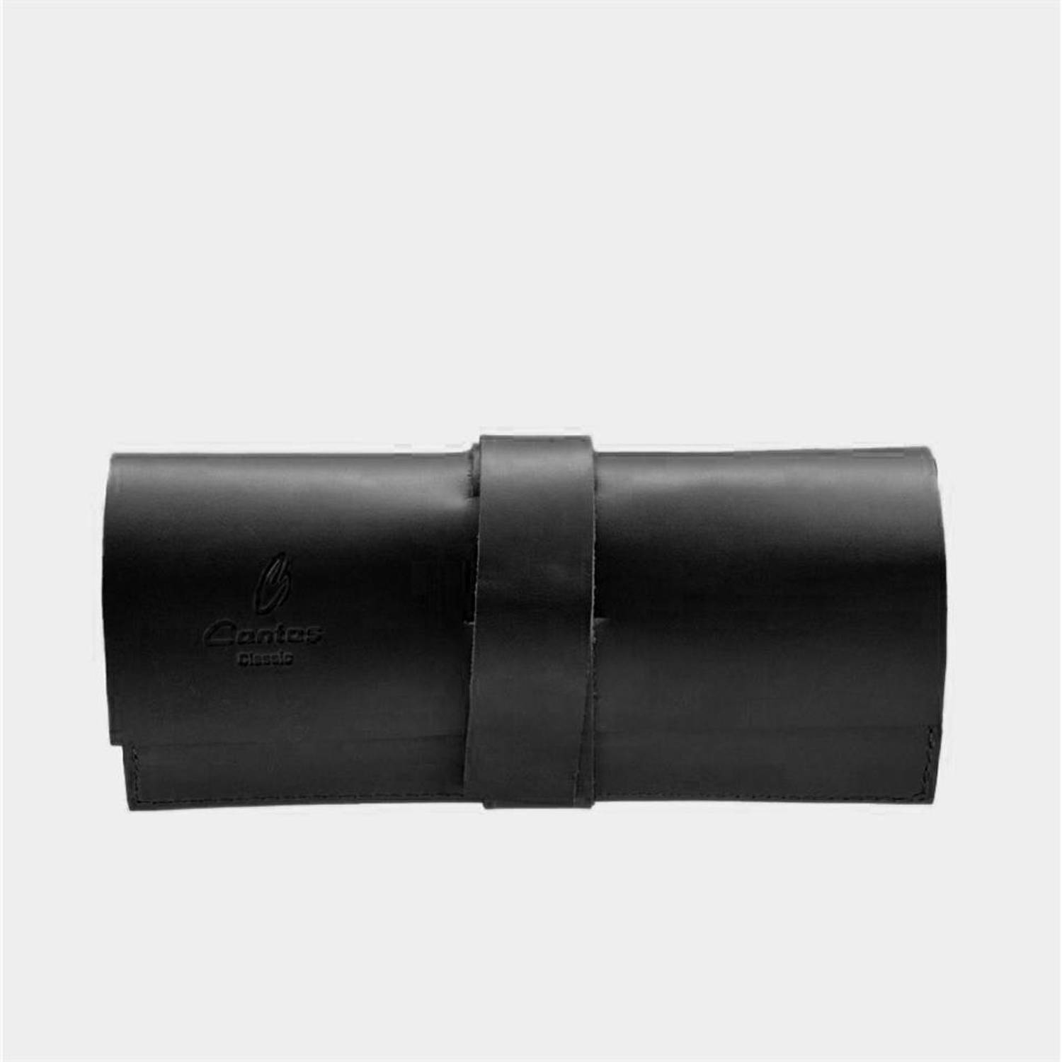 Genuine Leather Organizer Large Roll Black
