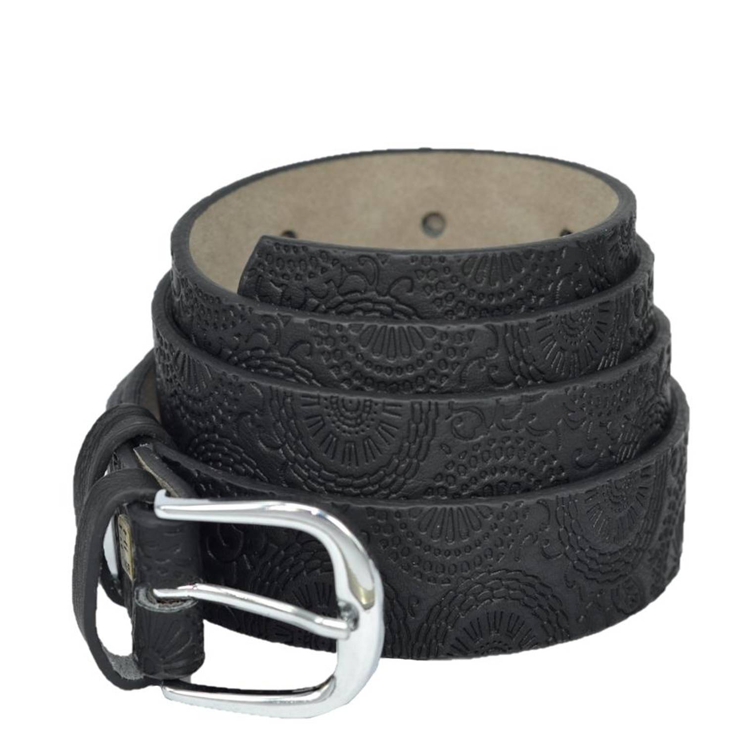 Vegan Leather Hll129 Women Belt 100 Cm Black