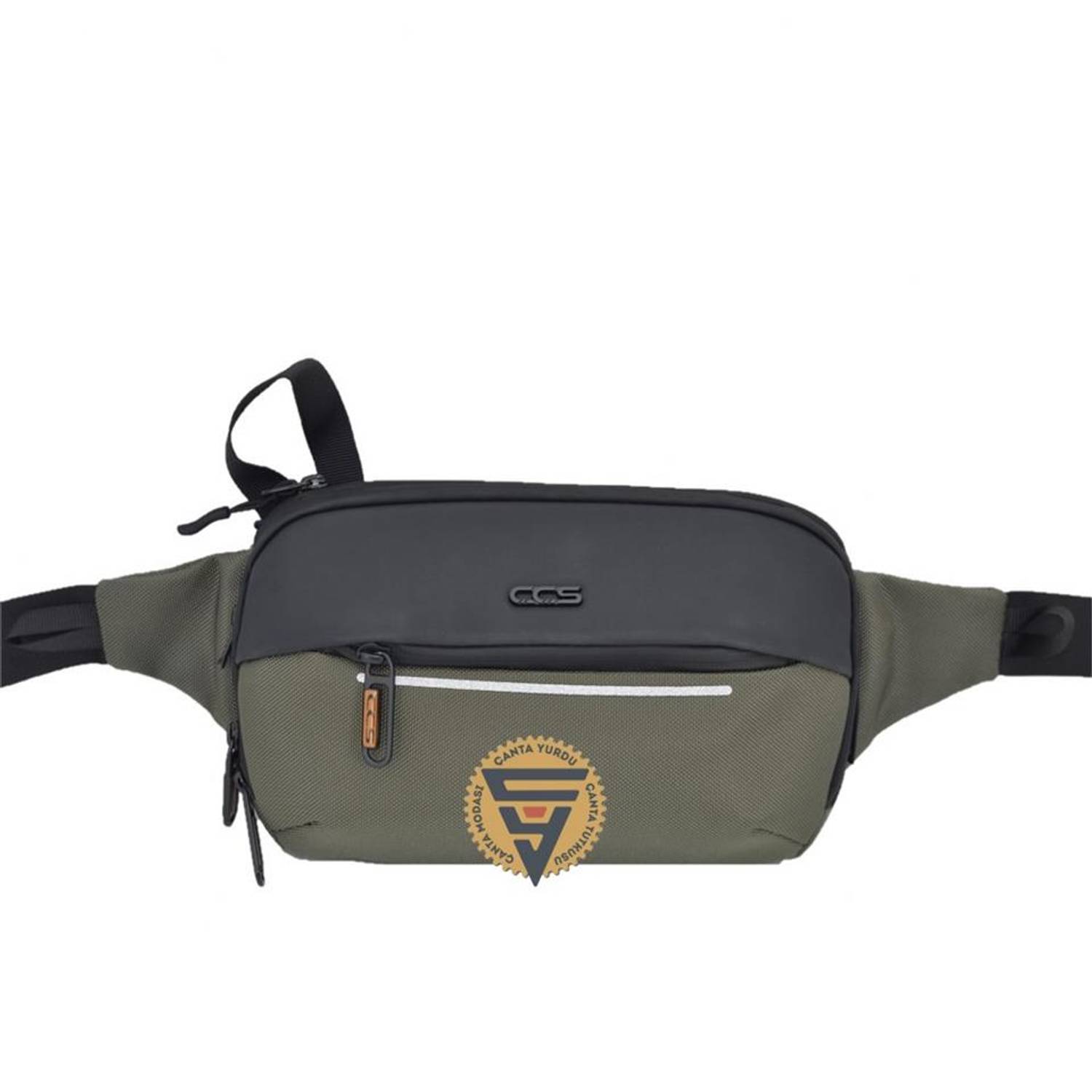 حقيبة خصر مقاومة للماء متعددة الوظائف ذات عيون مزدوجة من جاس باللون الأخضر