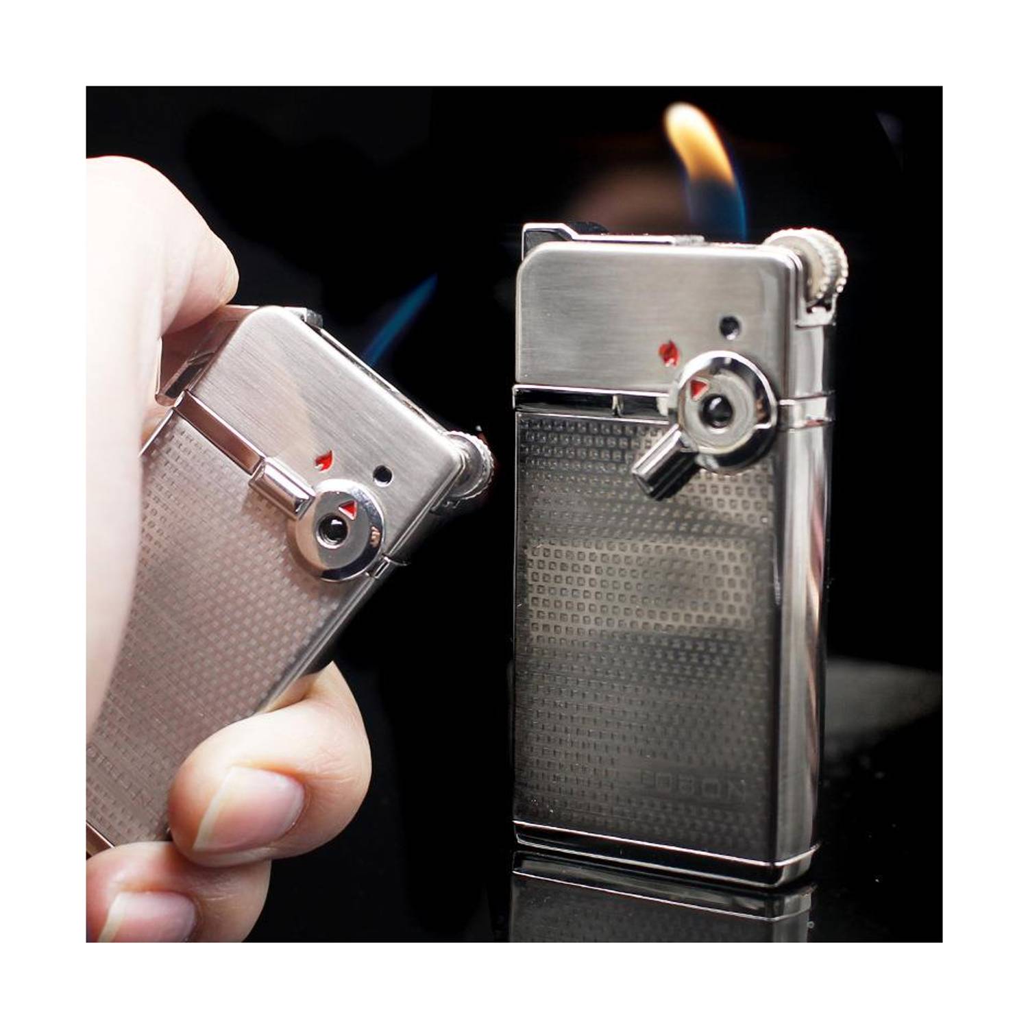 Torch Dual Function Jet Lighter Silver